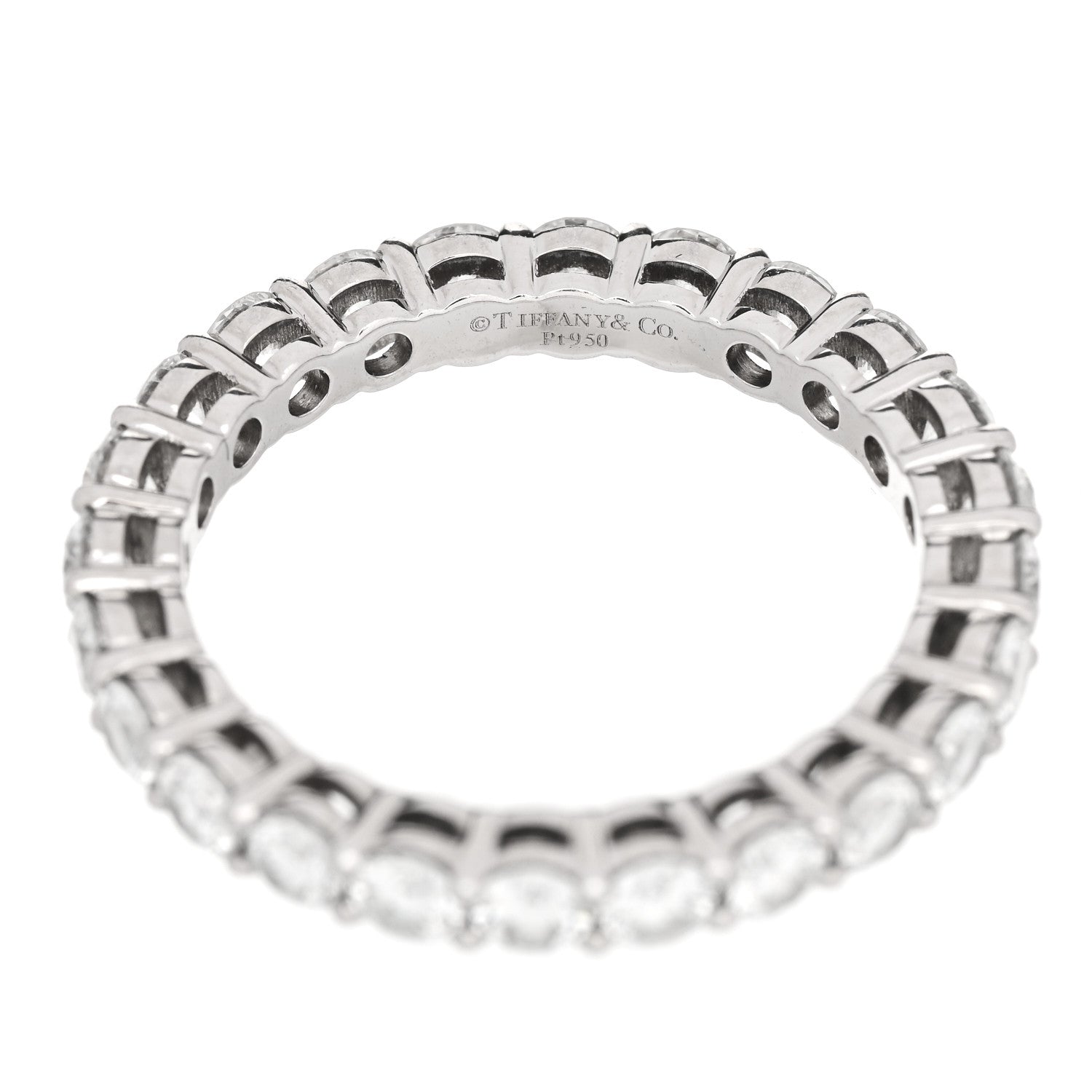 Platinum Diamond 3mm Forever Eternity Band Ring 56 7.5 — view 4