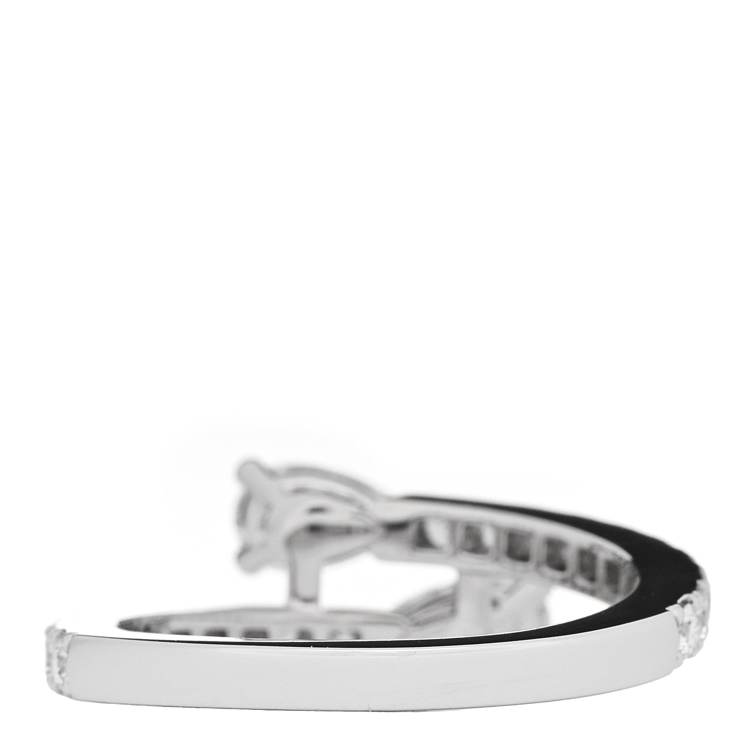18K White Gold Diamond Duet Wraparound Ring 49 4.75 — view 3