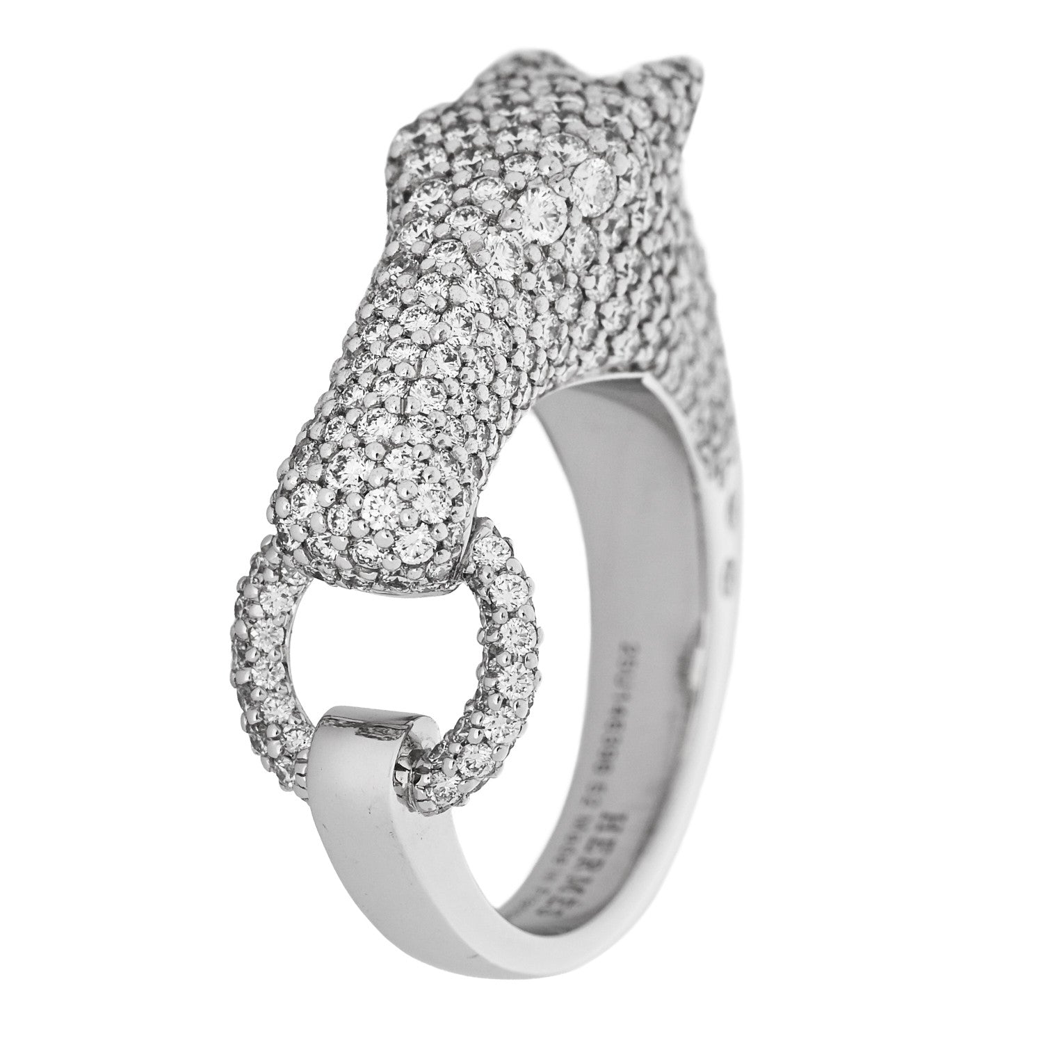 18K White Gold Diamond Galop Ring 52 6