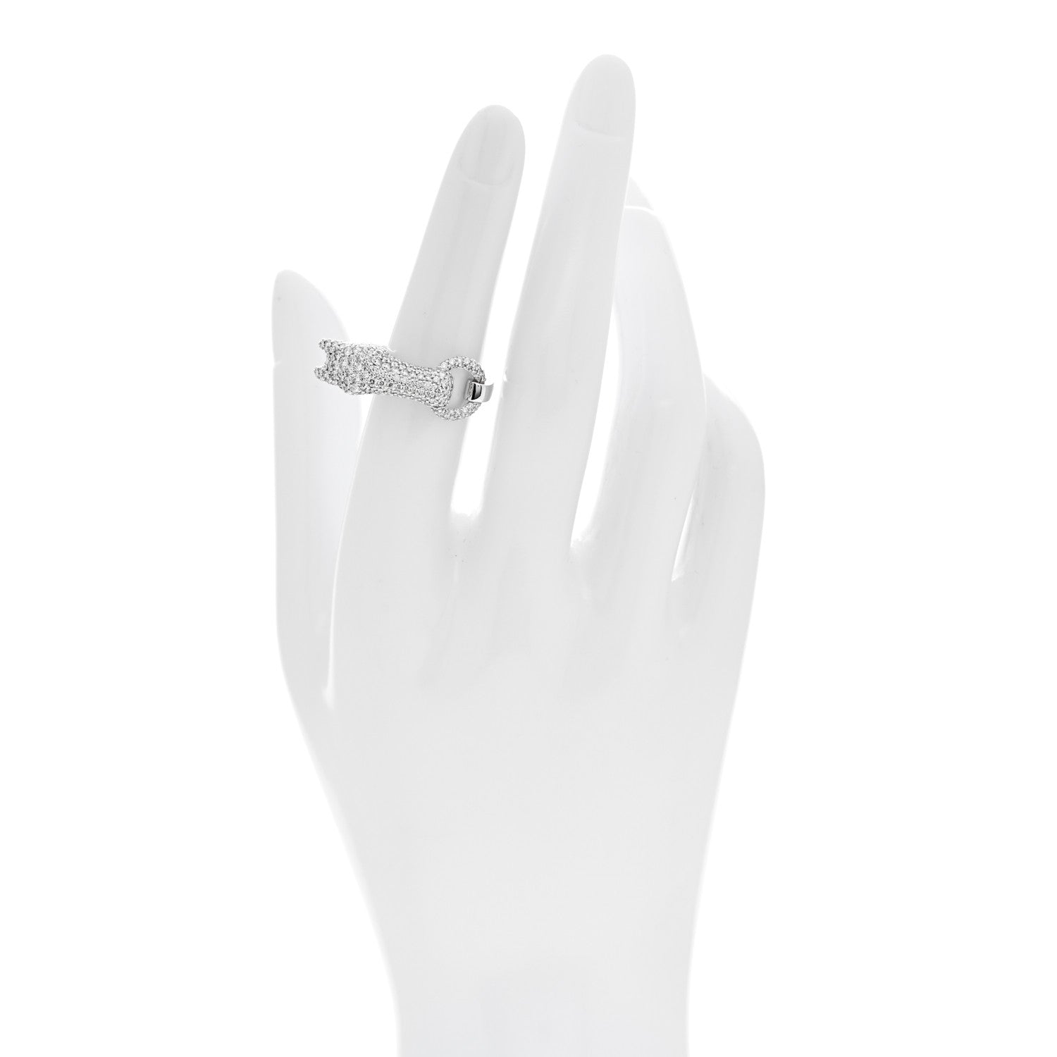18K White Gold Diamond Galop Ring 52 6 — view 2