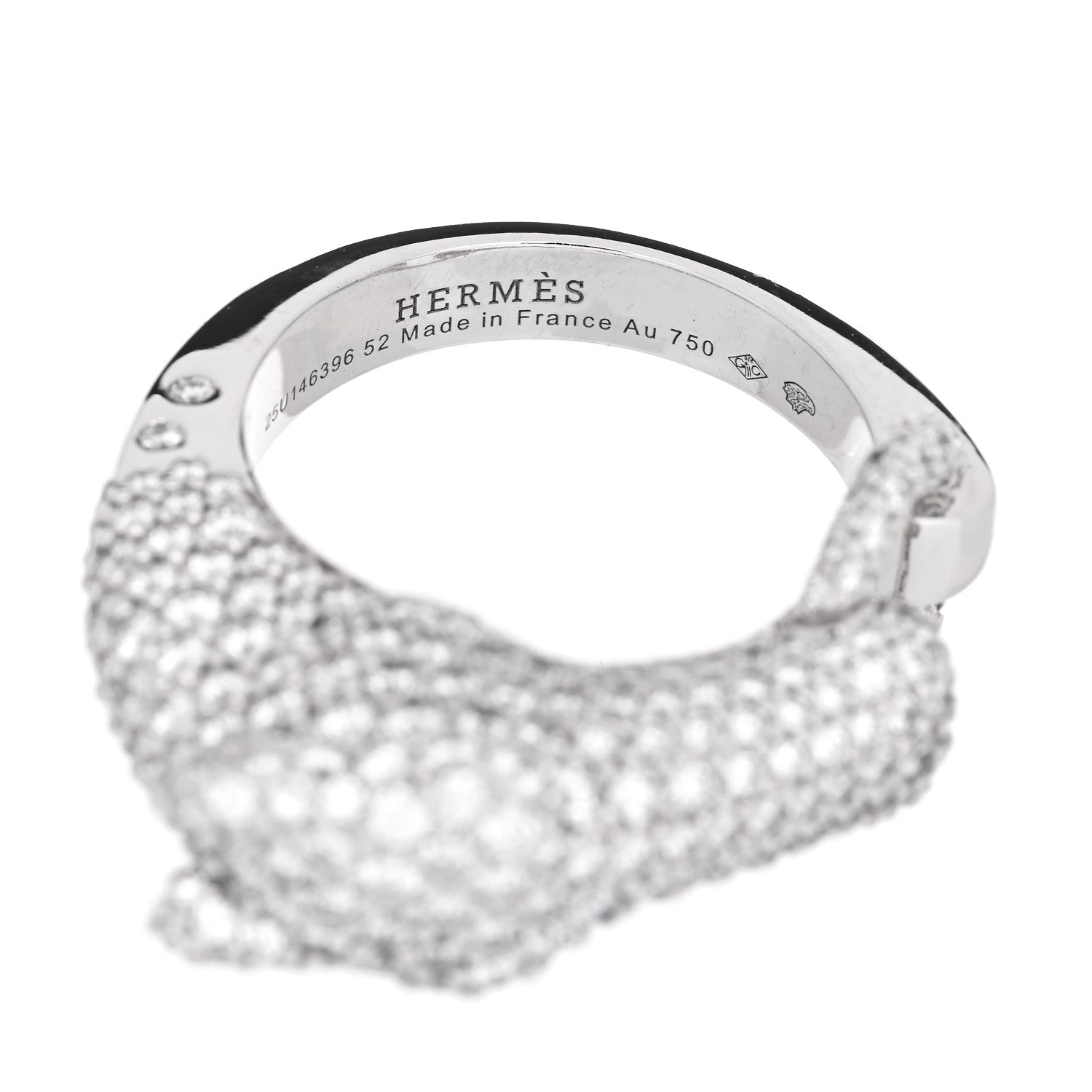 18K White Gold Diamond Galop Ring 52 6 — view 5