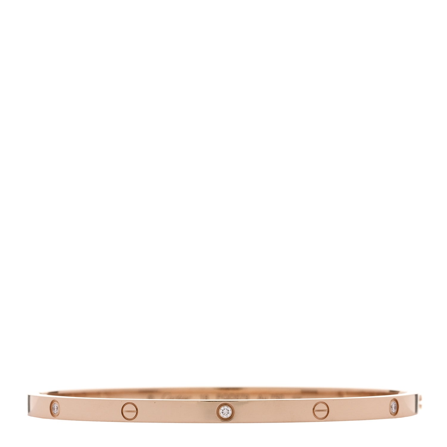 18K Pink Gold 6 Diamond Small LOVE Bracelet 18