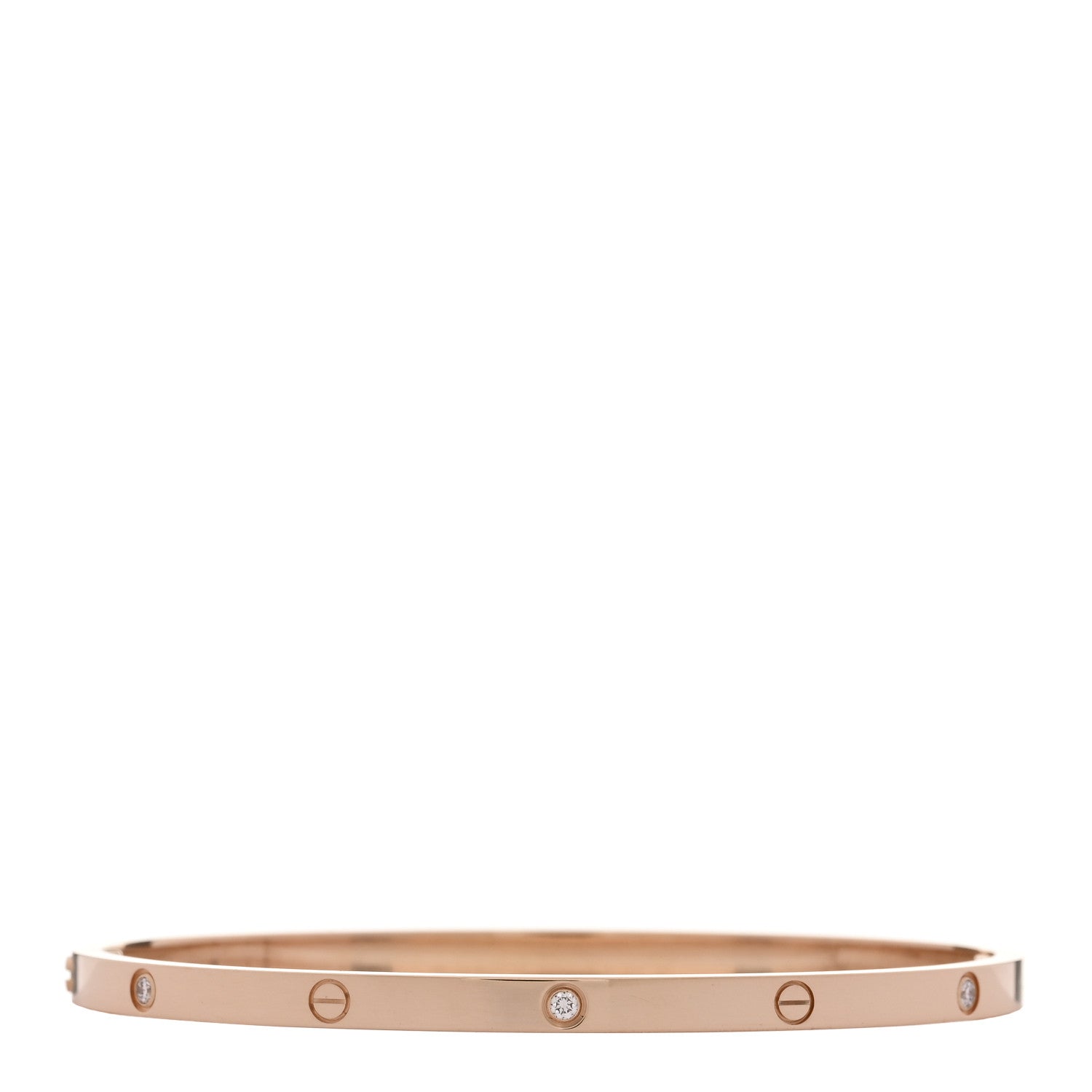 18K Pink Gold 6 Diamond Small LOVE Bracelet 18 — view 2