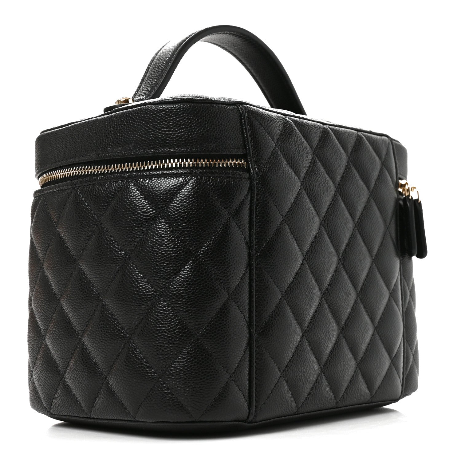 Caviar Quilted Large Vanity Pouch Black — view 3