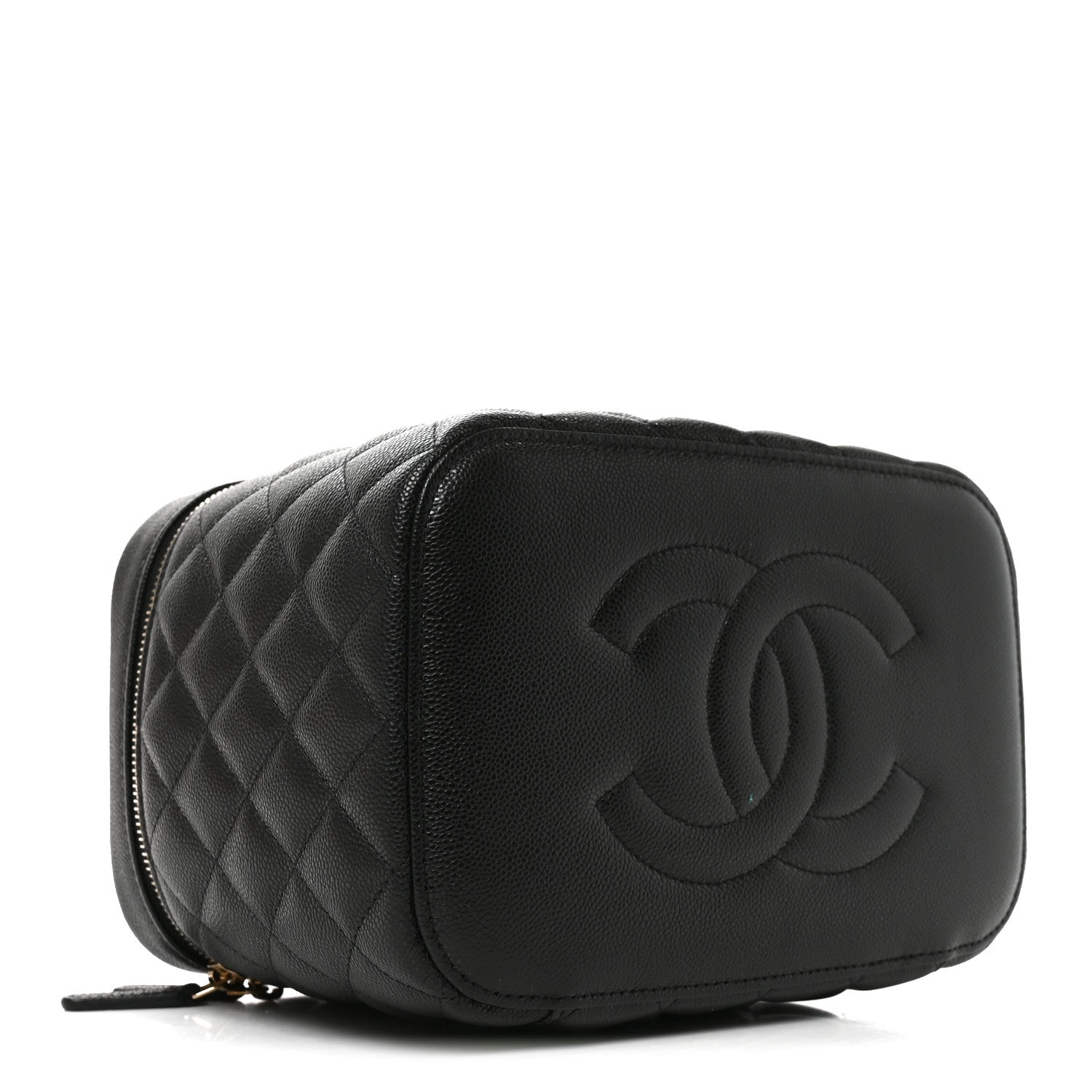 Caviar Quilted Large Vanity Pouch Black — view 4