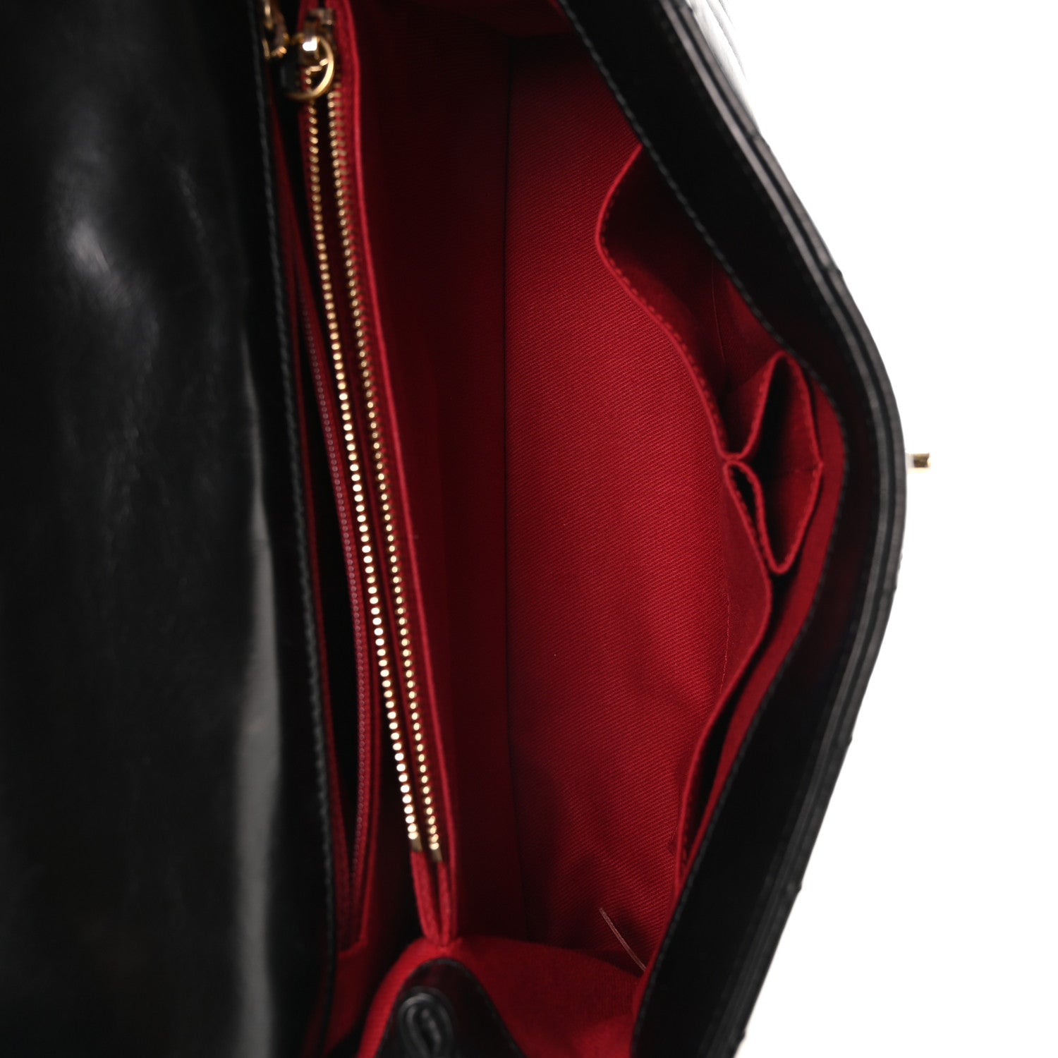 Aged Calfskin Chevron Quilted Small Coco Handle Flap Black — view 5