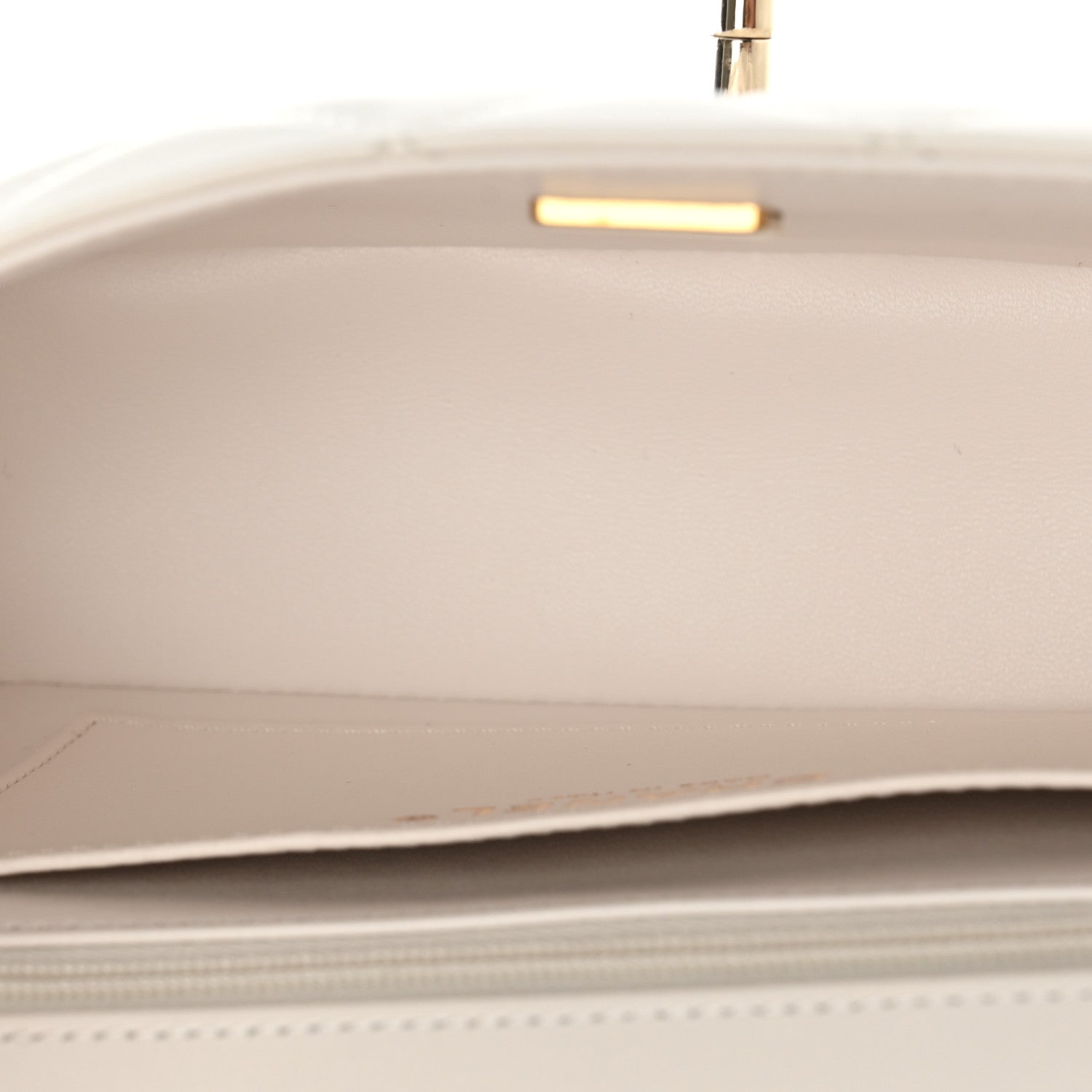 Lambskin Quilted Resin CC Mini Flap Bag White Black — view 5