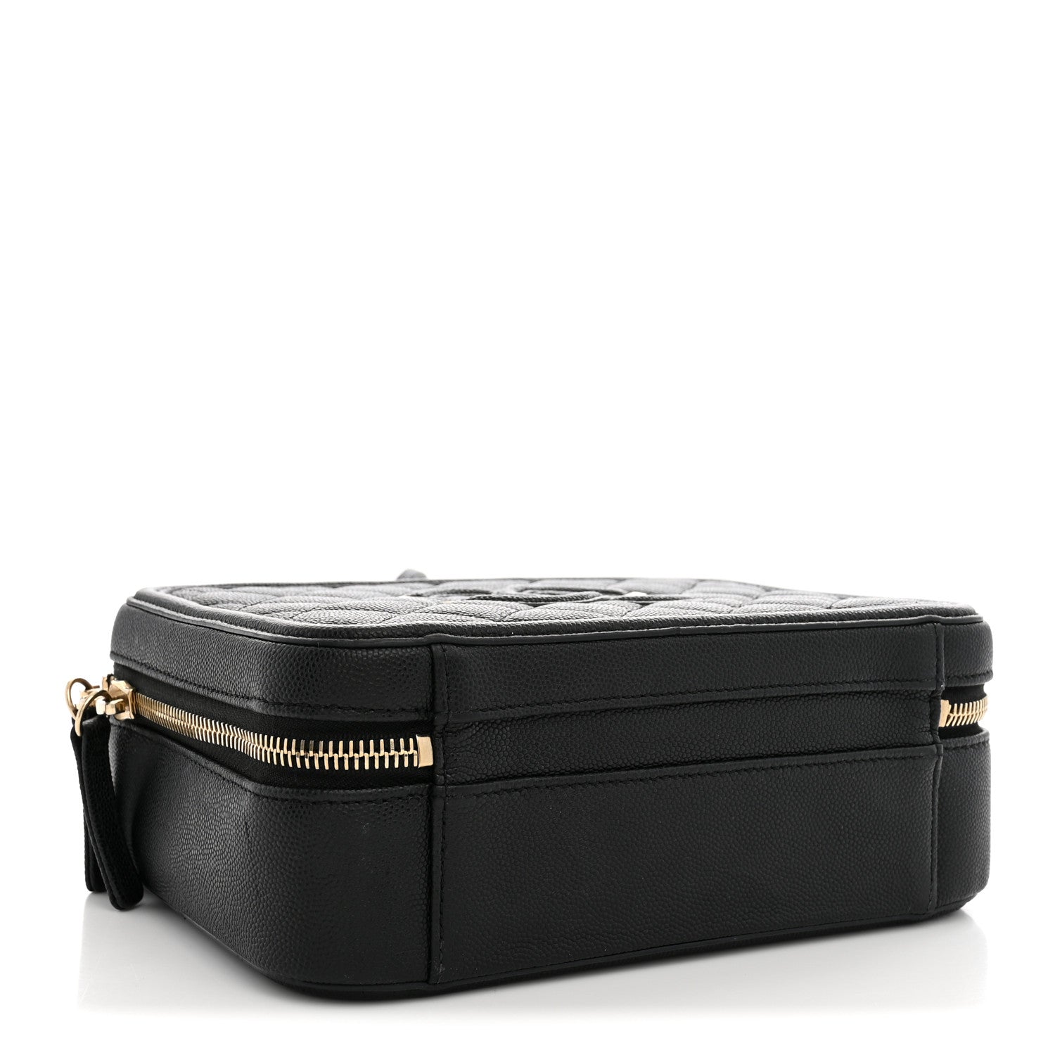 Caviar Quilted Medium CC Filigree Vanity Case Black — view 4