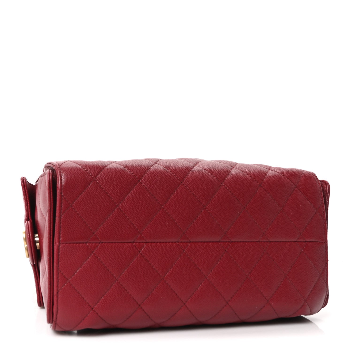 Caviar Quilted Small Chanel 25 Handbag Burgundy — view 4