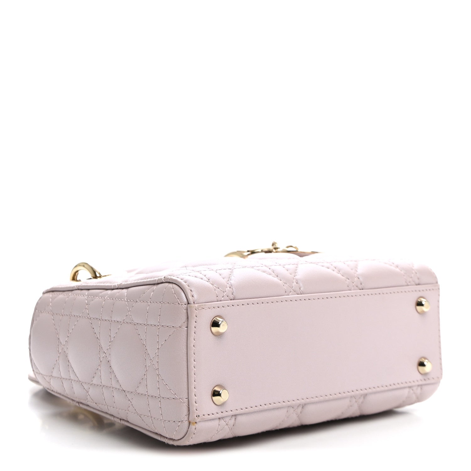 Metallic Lambskin Cannage Mini Lady Dior Lotus — view 4