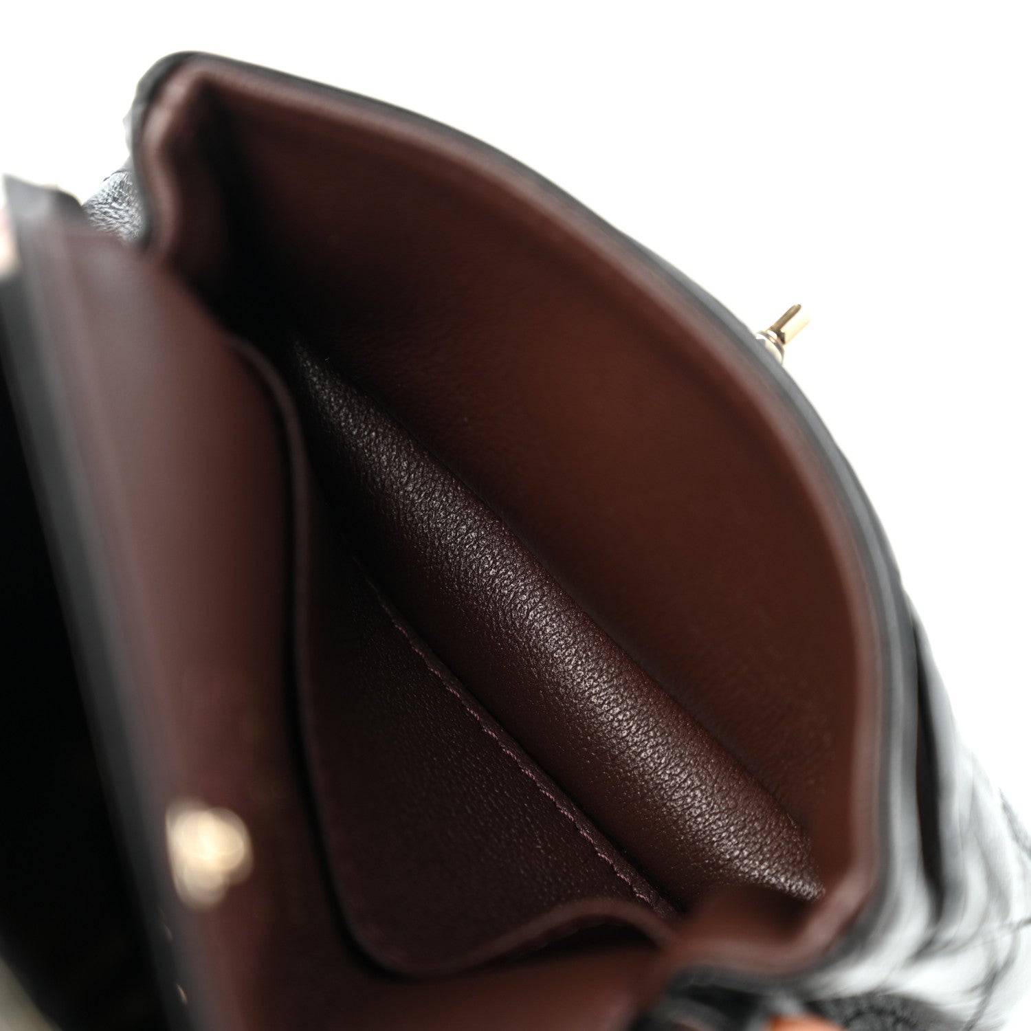 Lambskin Quilted Mini Flap Bag Charm With Hook Black — view 3