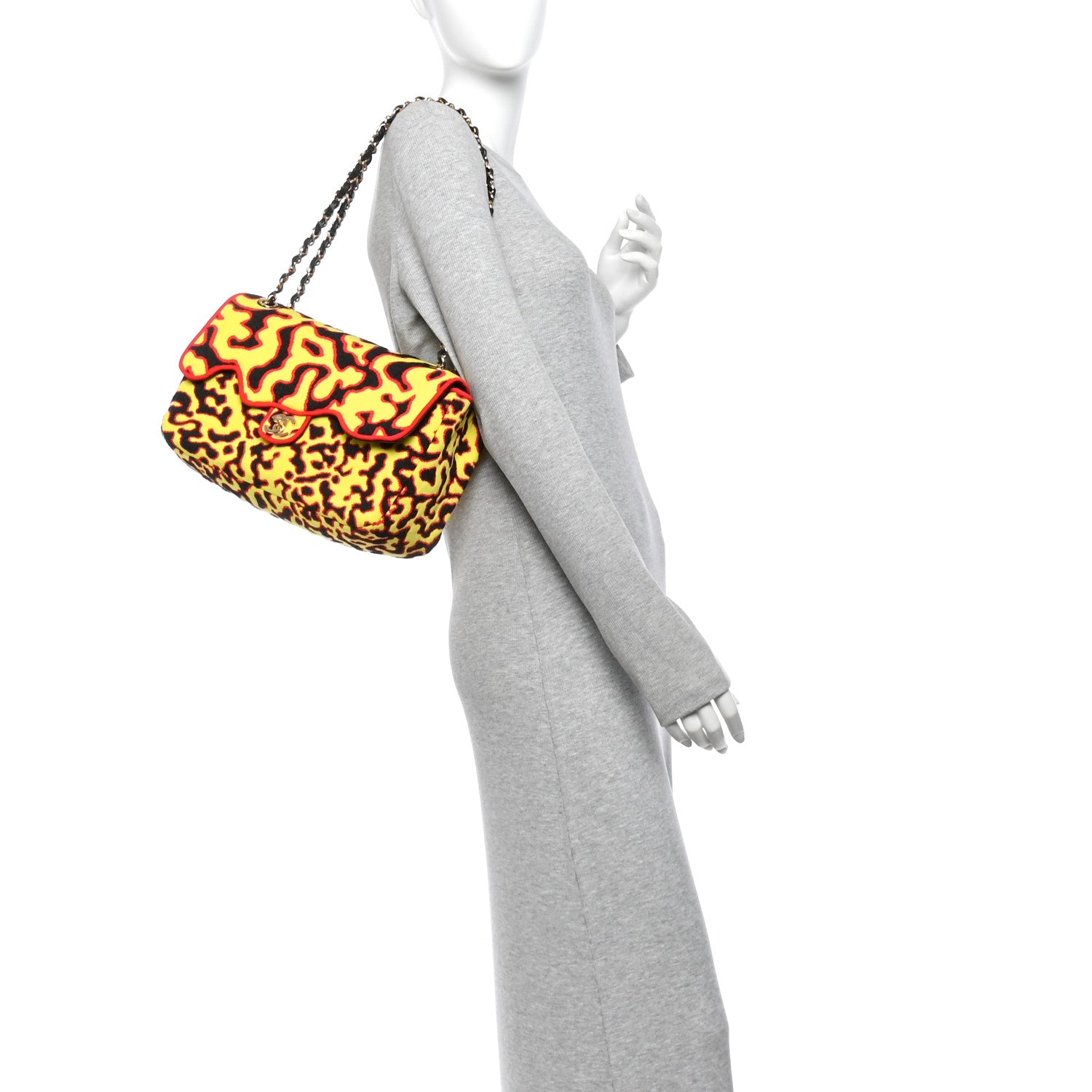 Mixed Fibers Magma Maxi Flap Yellow Black Red — view 2