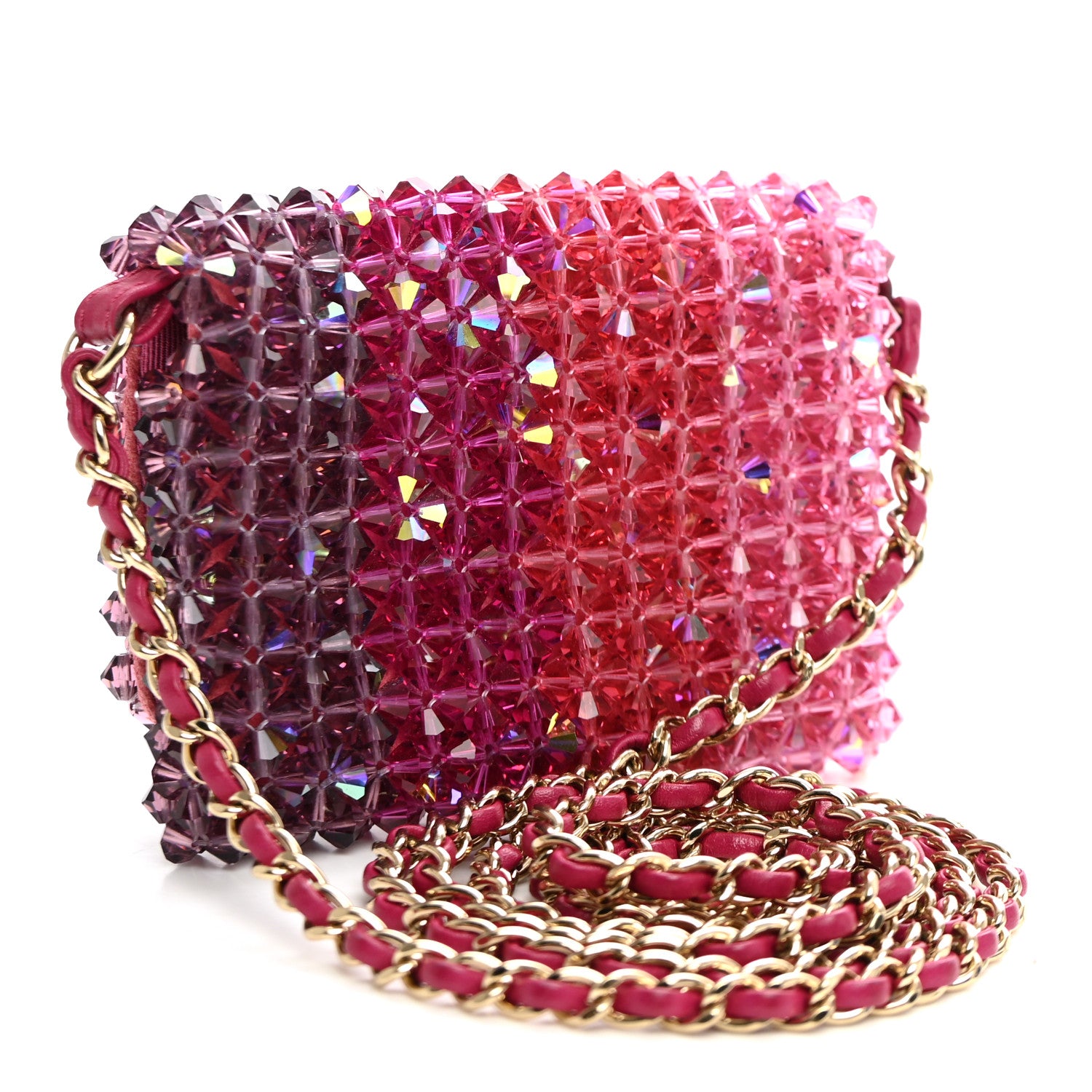Crystal Mini Flap Pink Purple — view 3