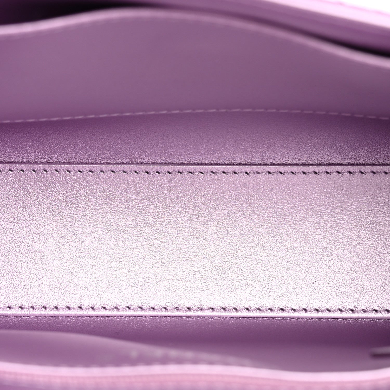 Metallic Aged Calfskin Quilted Nano Kelly Shopper Pink — view 5