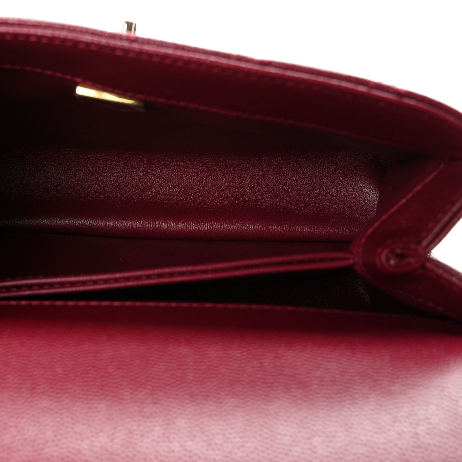 Caviar Quilted Mini Coco Handle Flap Burgundy — view 5