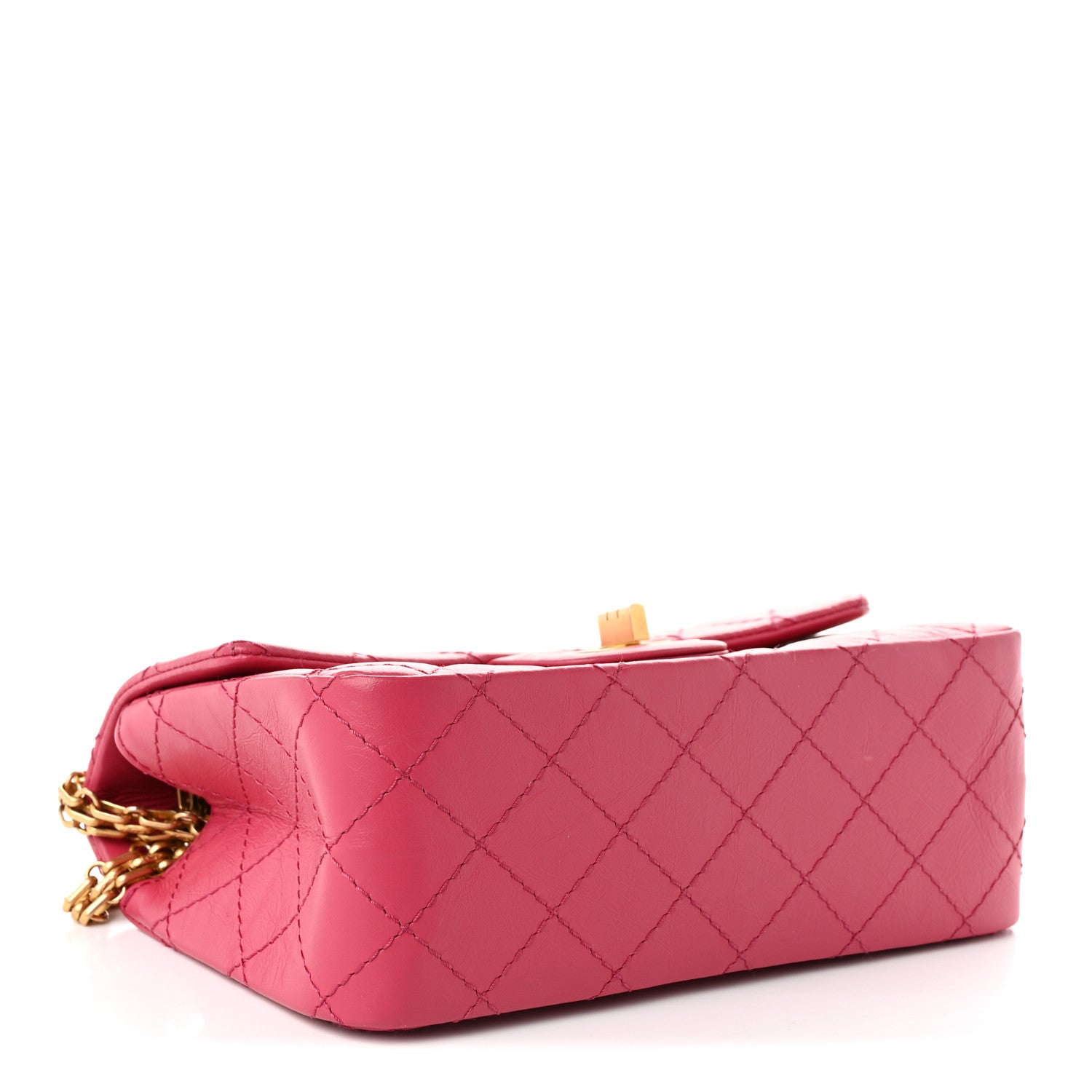 Aged Calfskin Quilted 2.55 Reissue Mini Flap Pink — view 4