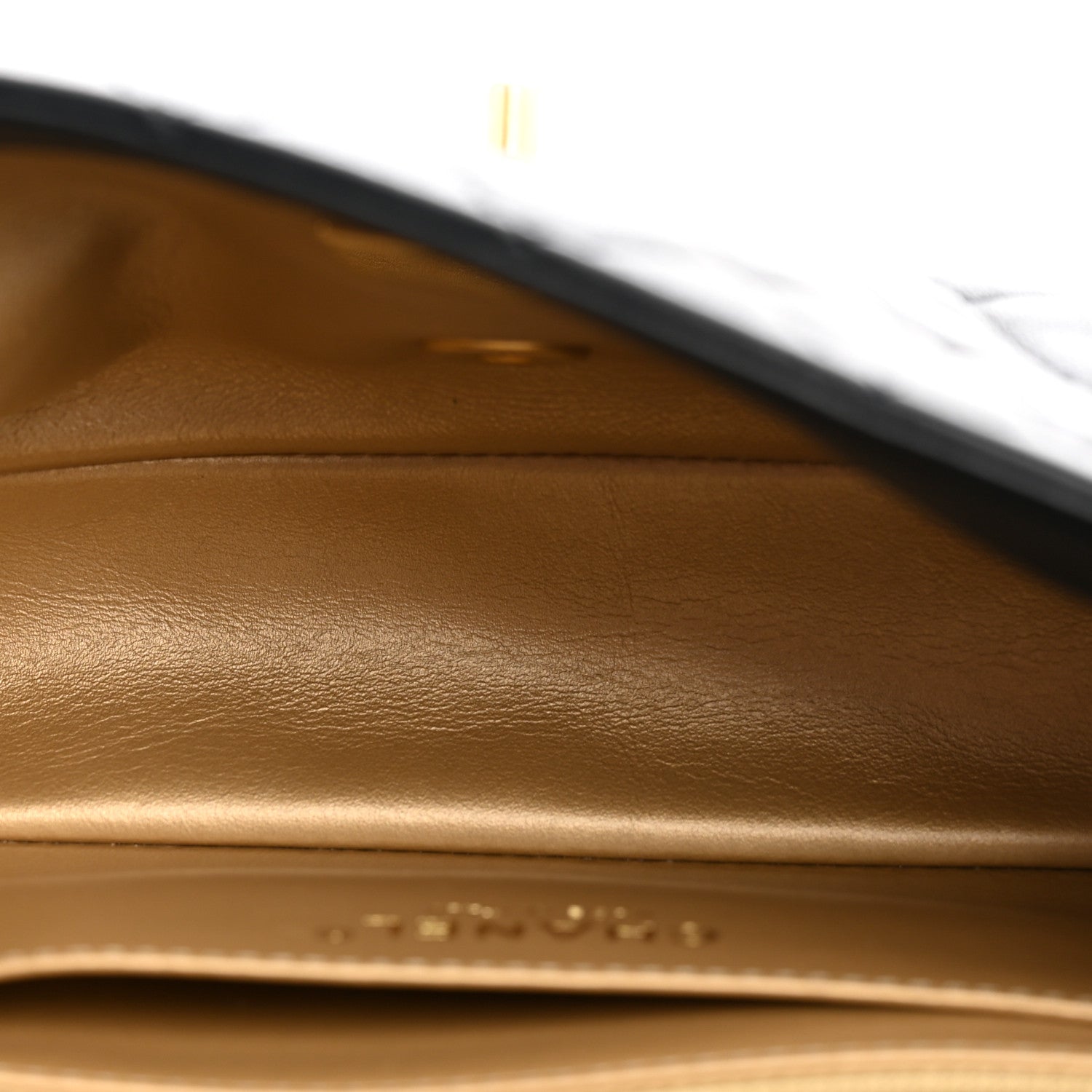Lambskin Quilted Mini Rectangular Pearl Crush Flap Black — view 5