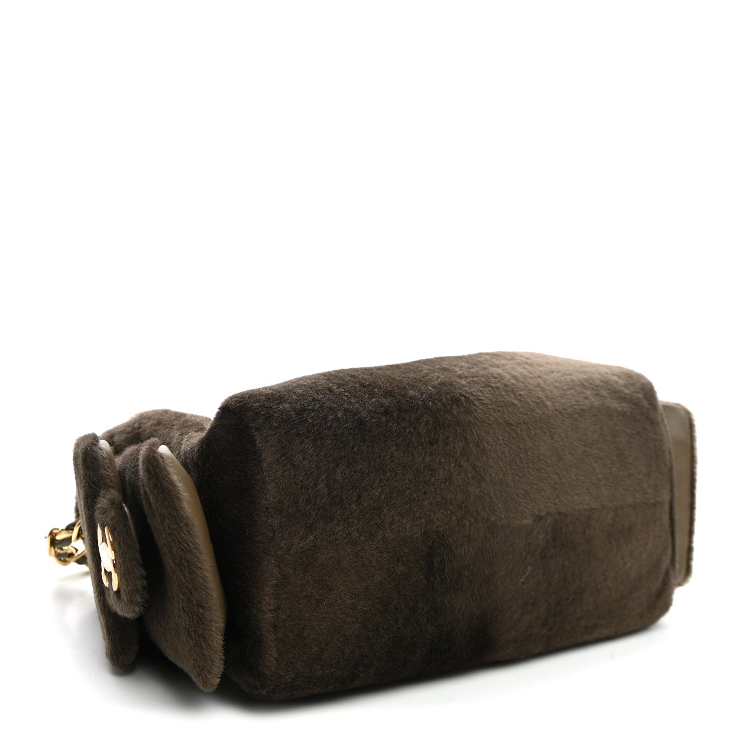 Pony Hair Mini Chanel 25 Handbag Dark Khaki — view 4