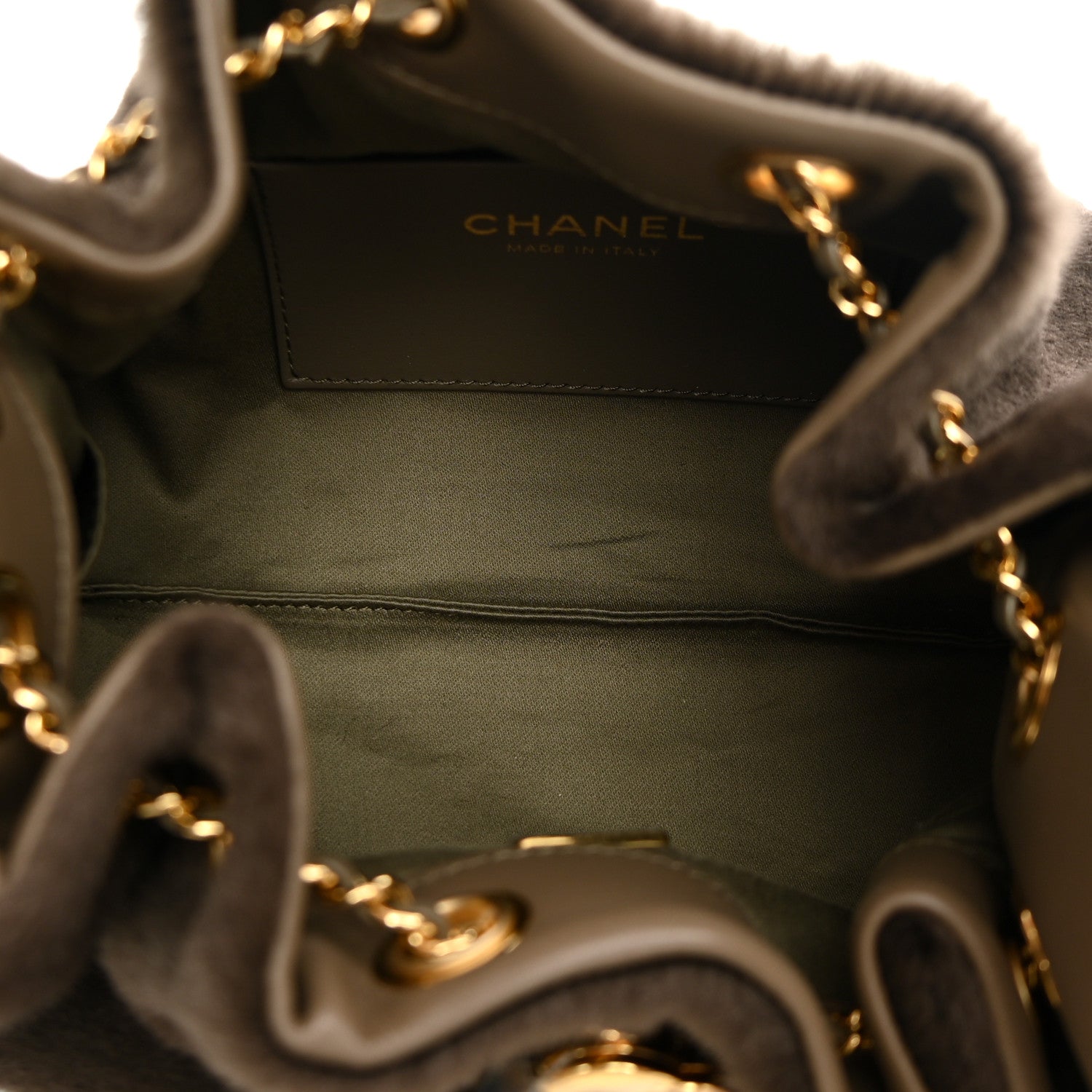 Pony Hair Mini Chanel 25 Handbag Dark Khaki — view 5