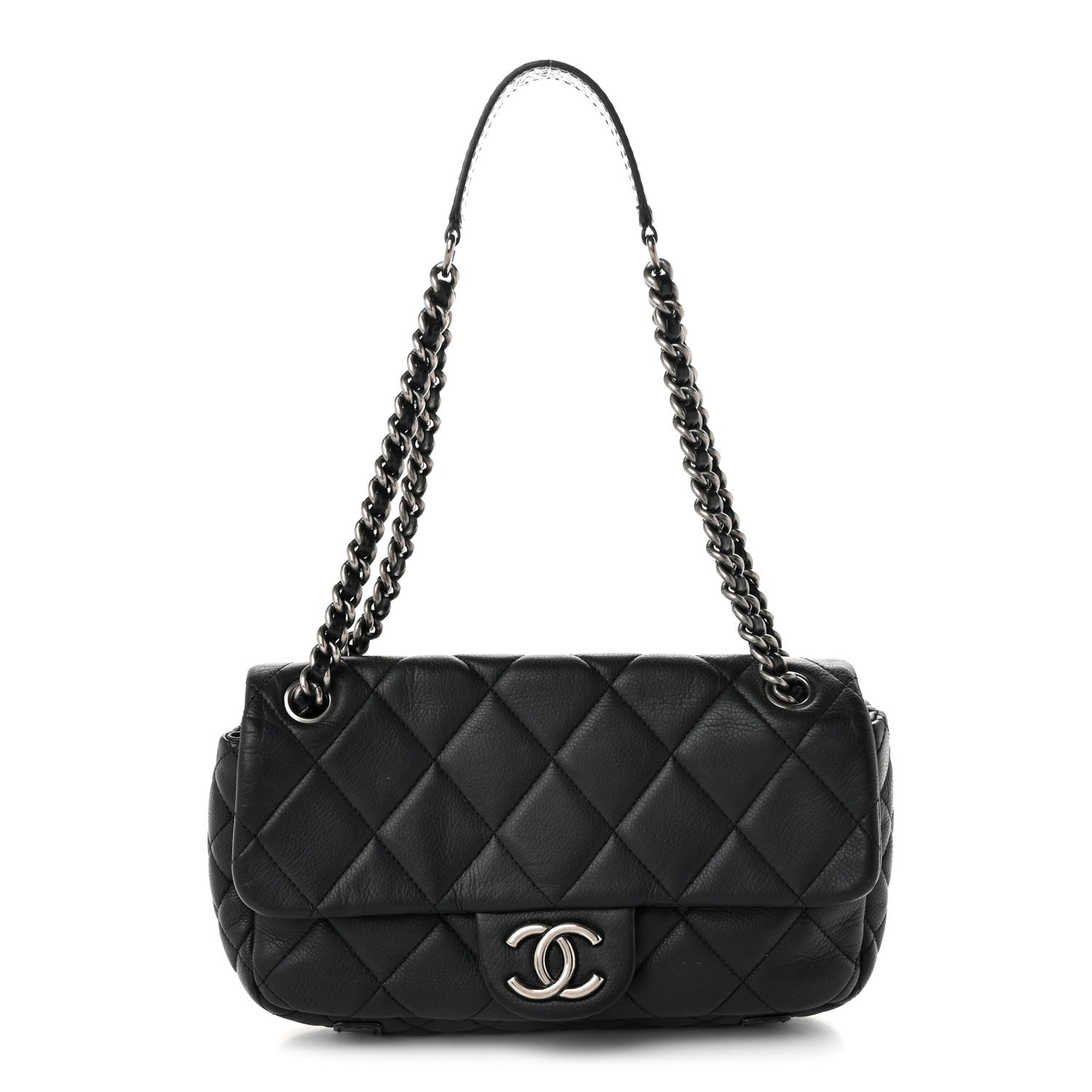 Caviar Quilted Coco Casual Flap Black