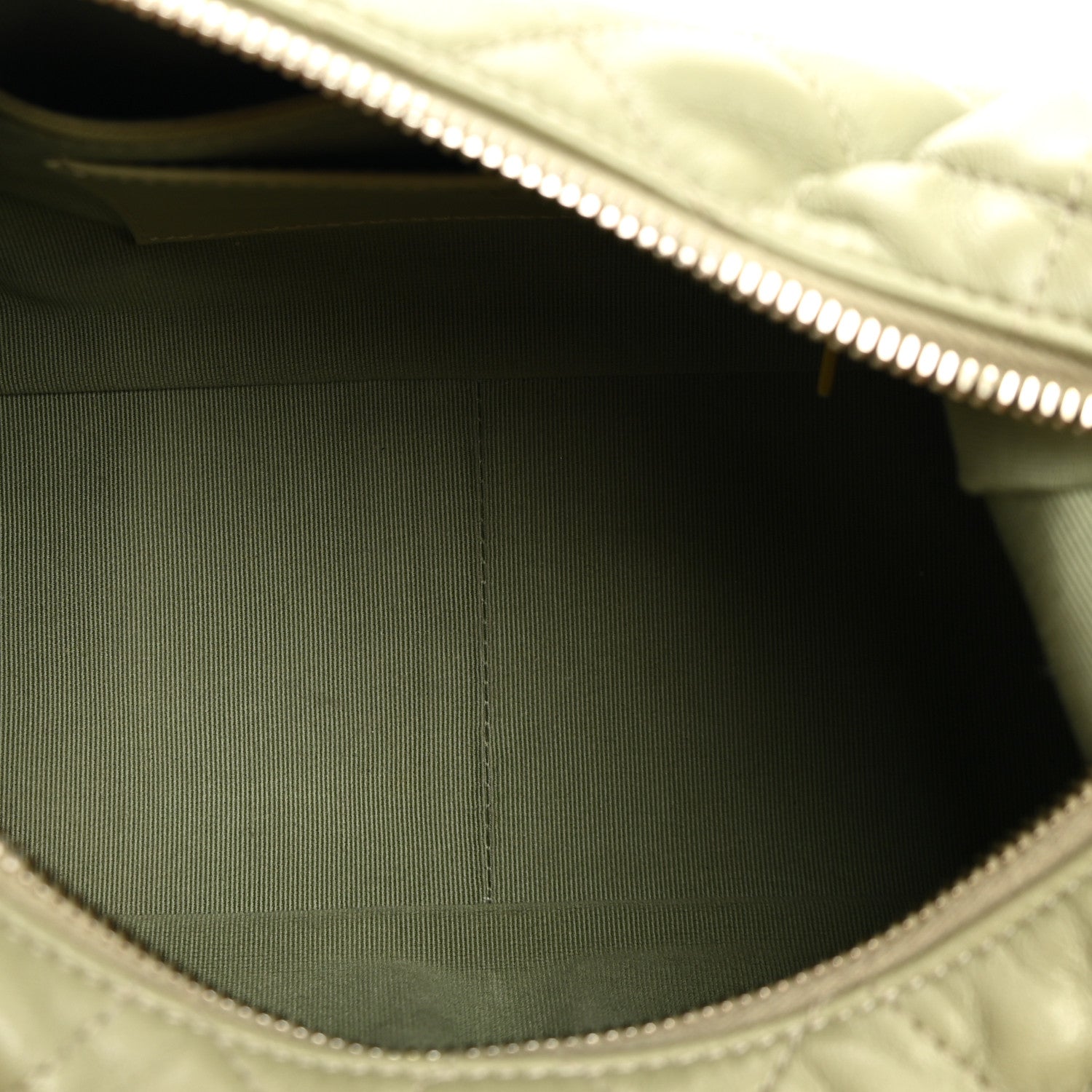 Shiny Lambskin Quilted Trendy Pockets Hobo Green — view 5