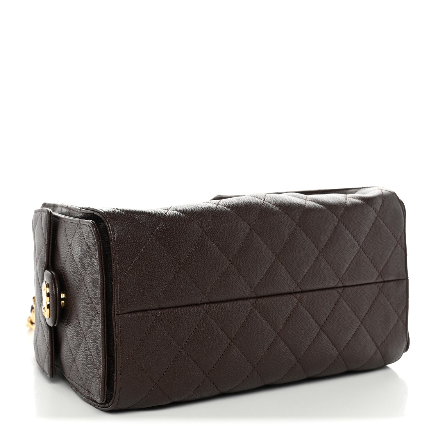 Caviar Quilted Small Chanel 25 Handbag Dark Brown — view 4