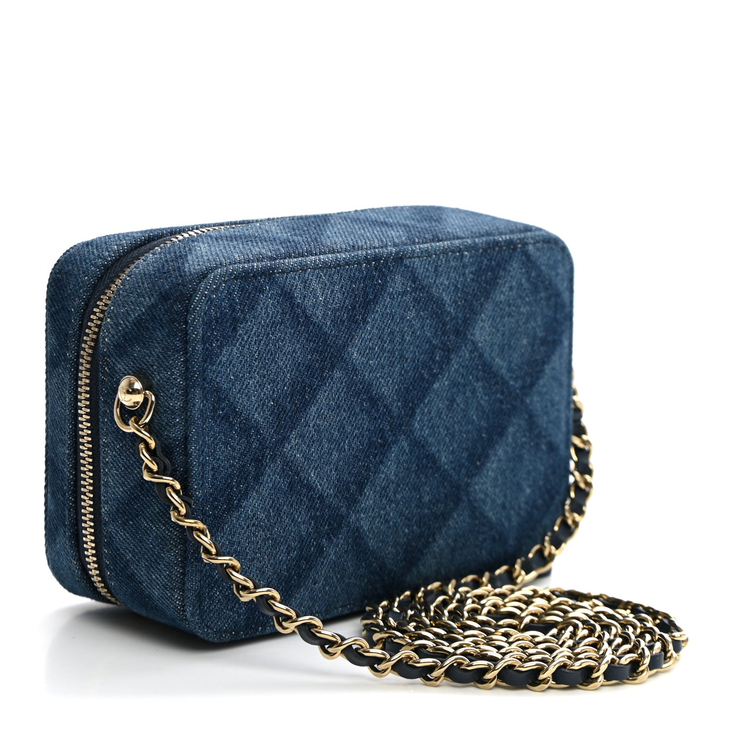 Printed Denim CC Camera Case Blue — view 3