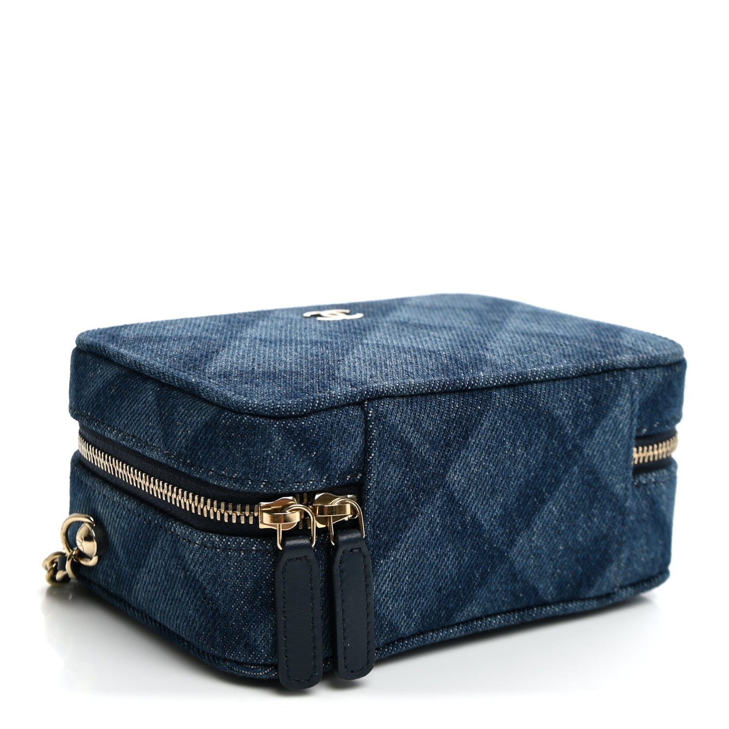 Printed Denim CC Camera Case Blue — view 4