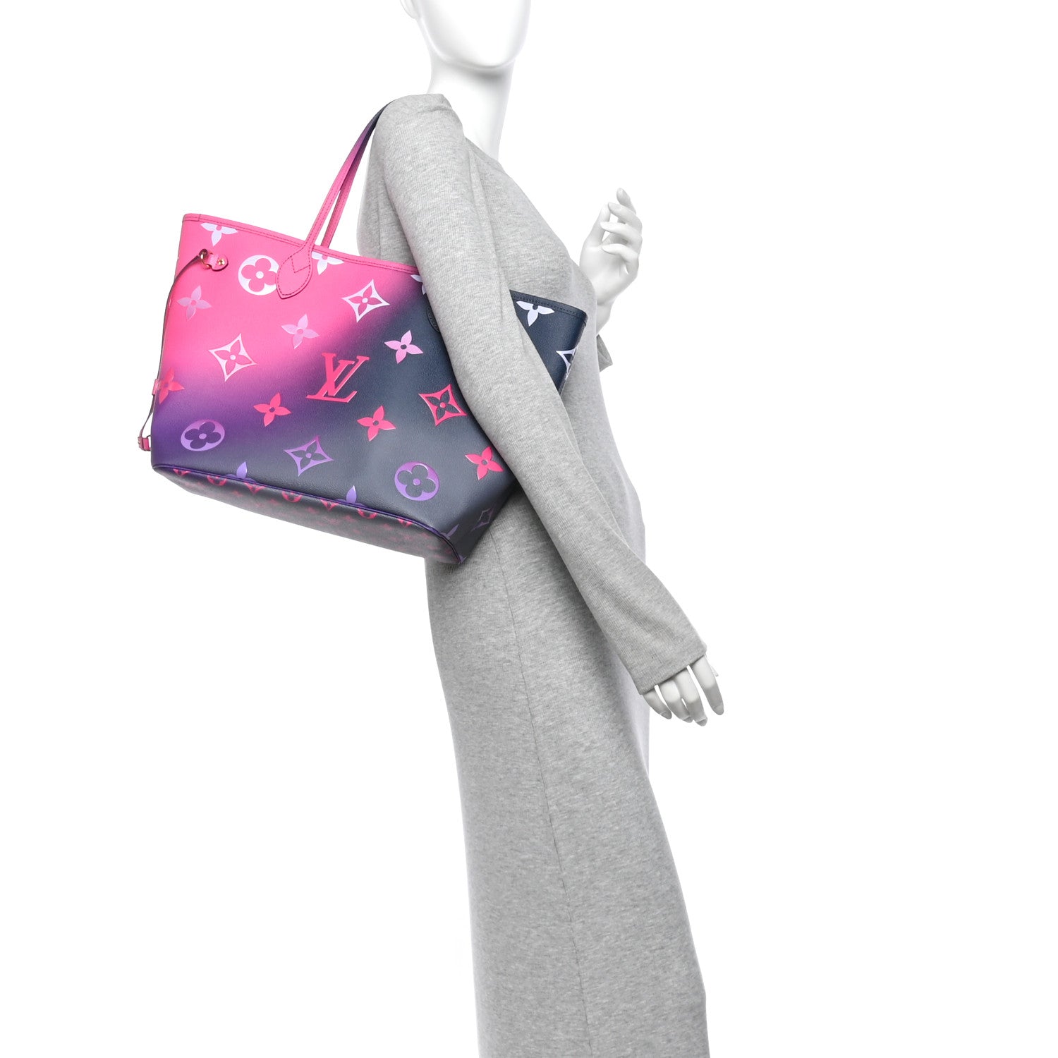 Monogram Giant Spring In The City Neverfull MM Midnight Fuchsia — view 2