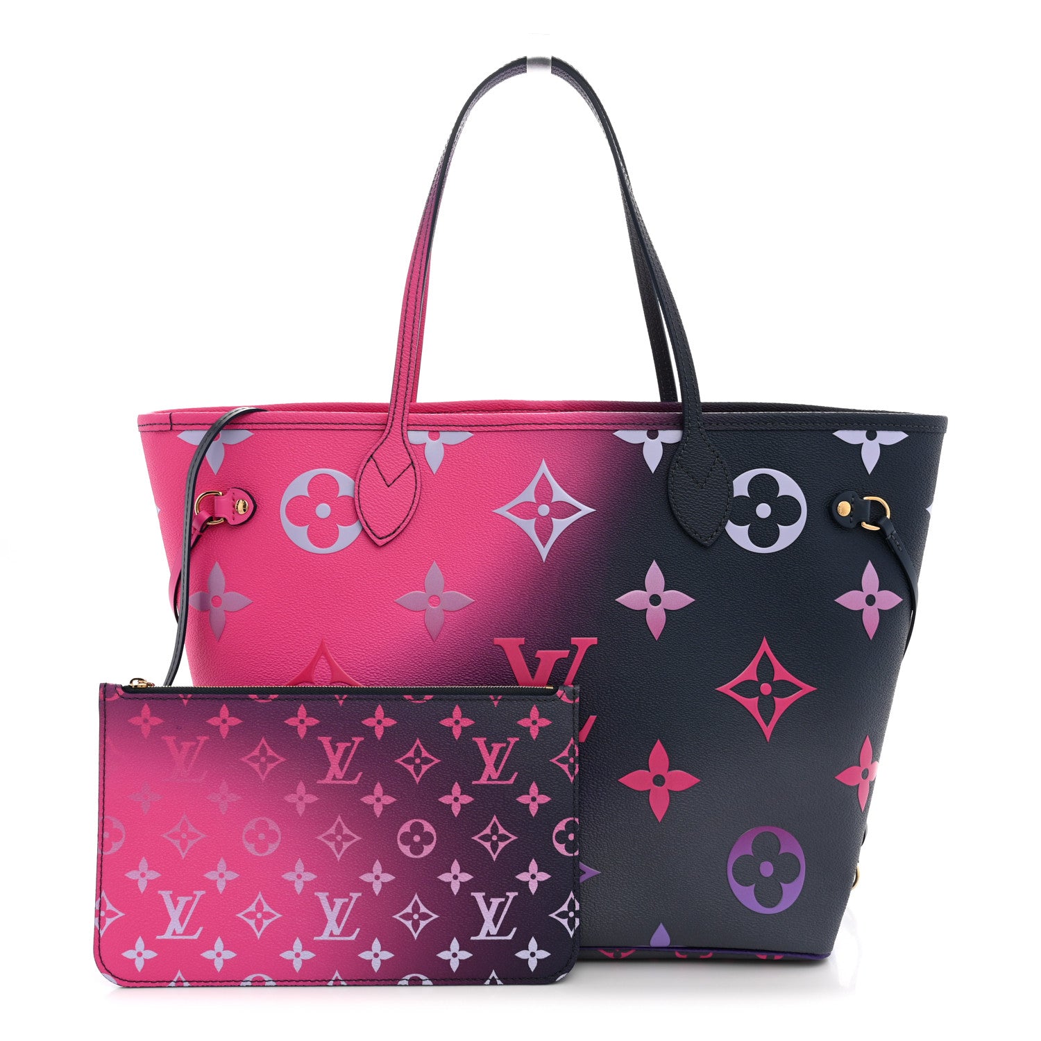 Monogram Giant Spring In The City Neverfull MM Midnight Fuchsia — view 3