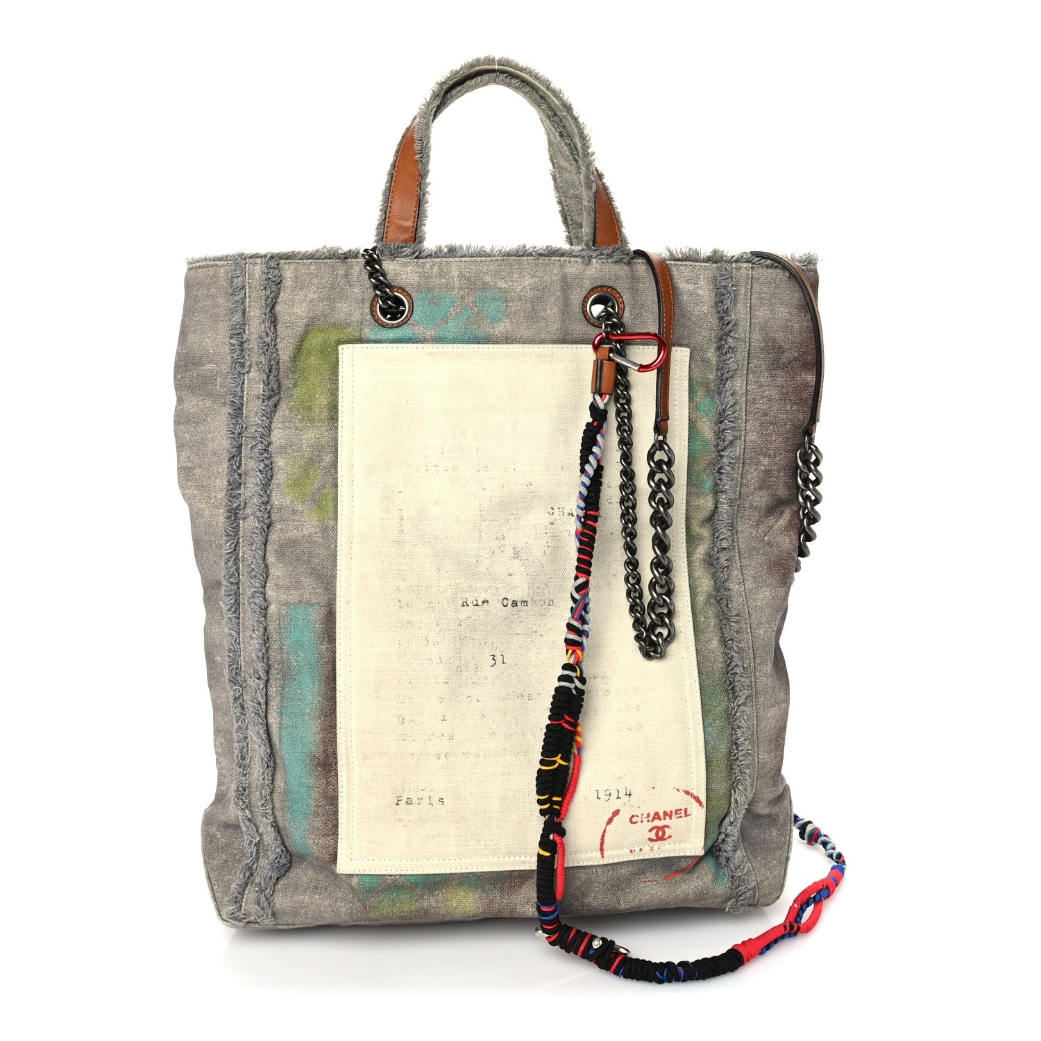Canvas Large Graffiti Tote Grey — view 1