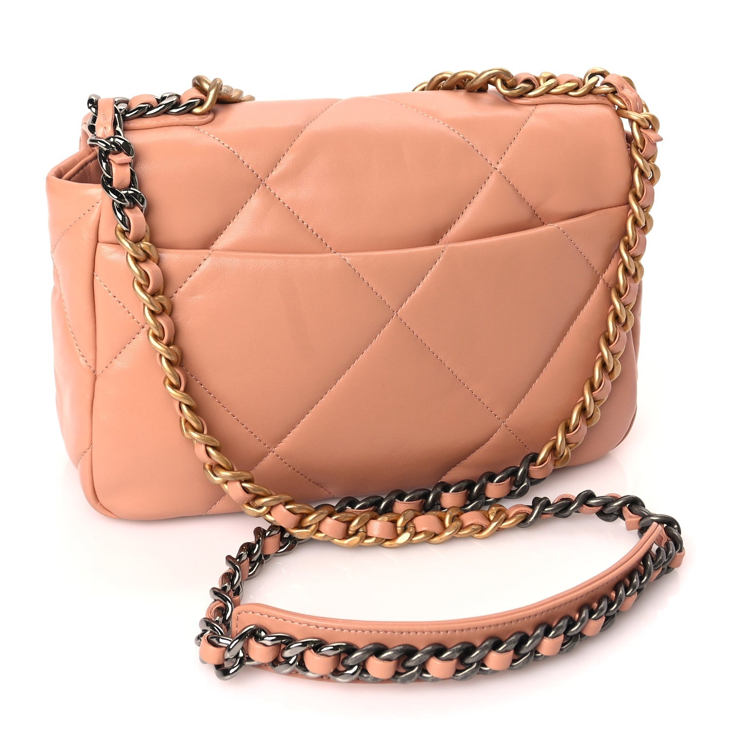 Lambskin Quilted Medium 19 Flap Beige — view 2