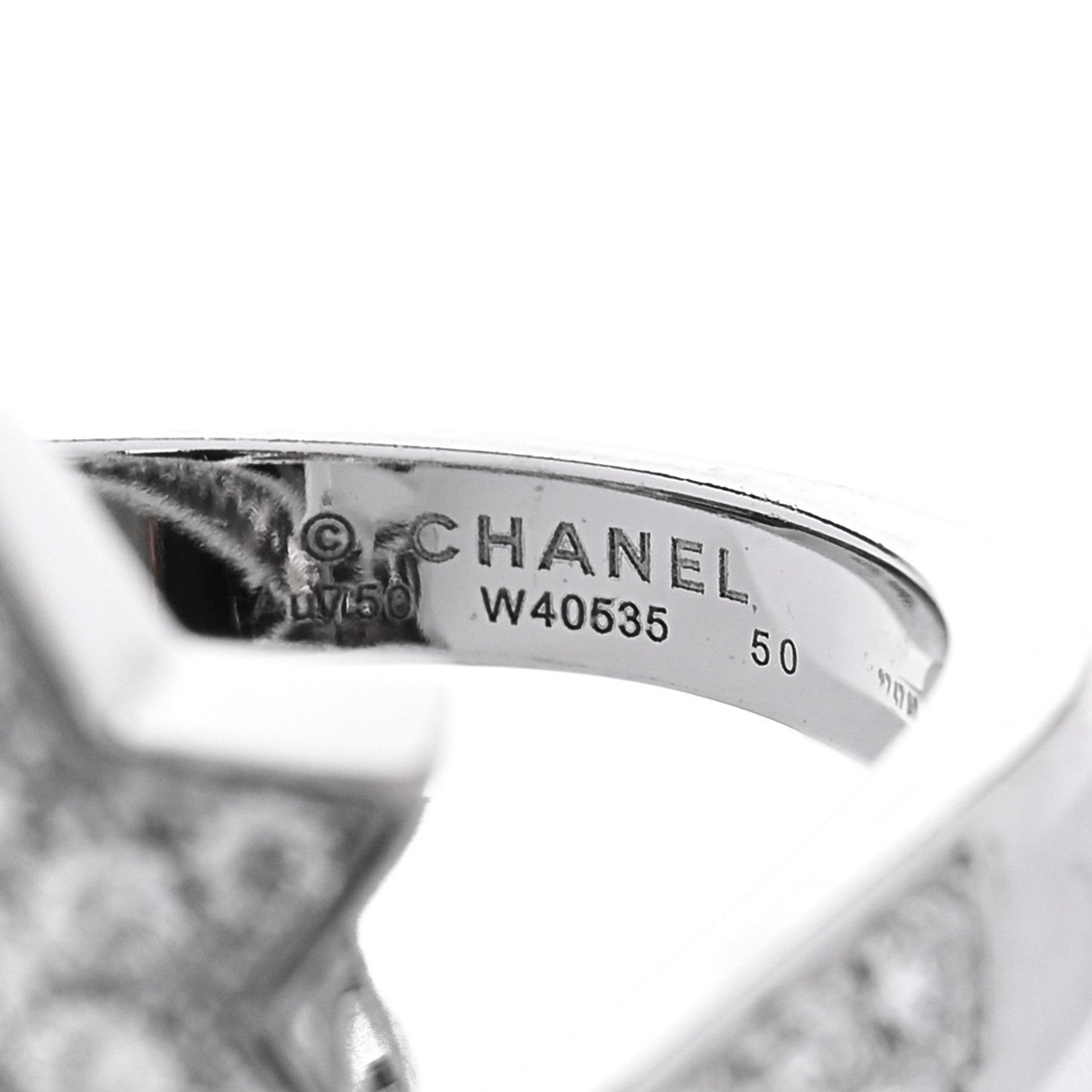 18K White Gold Diamond Comete Geode Ring 50 5.25 — view 4