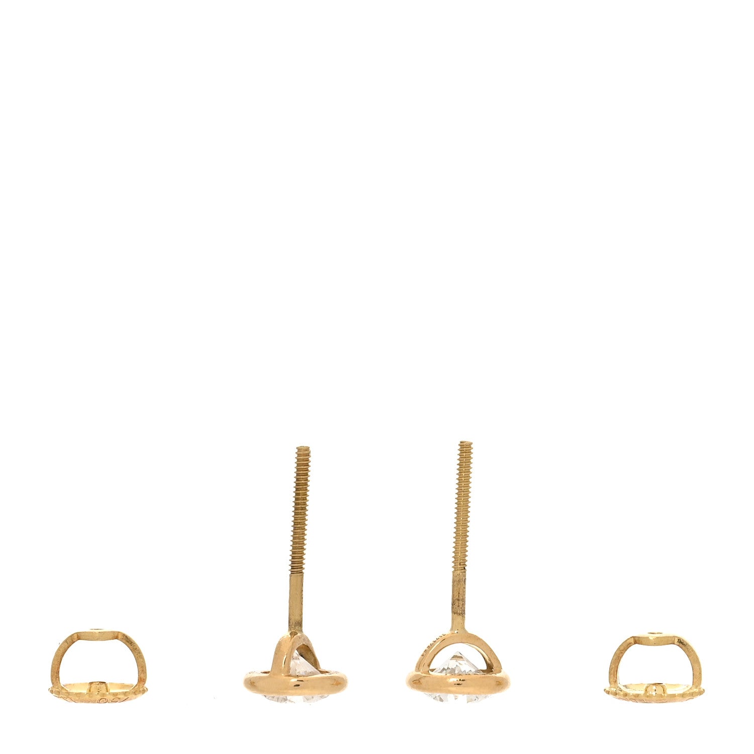 18K Yellow Gold Diamond .74ctw Elsa Peretti Diamonds By The Yard Earrings — view 3
