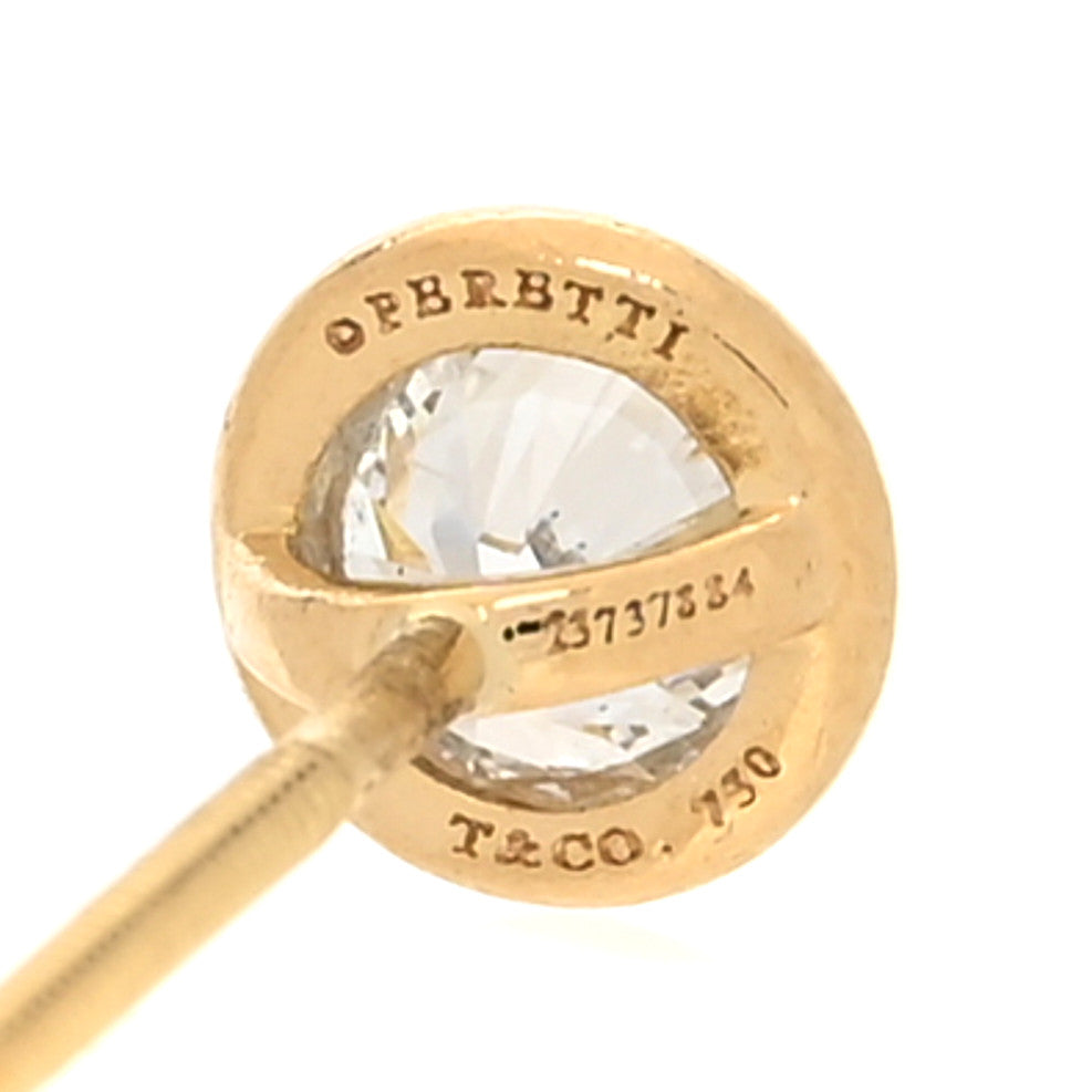 18K Yellow Gold Diamond .74ctw Elsa Peretti Diamonds By The Yard Earrings — view 4
