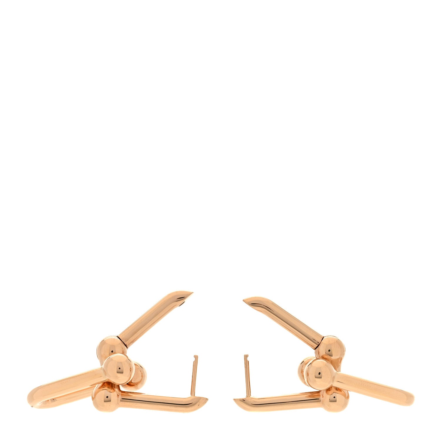 18K Rose Gold Large HardWear Link Earrings — view 3