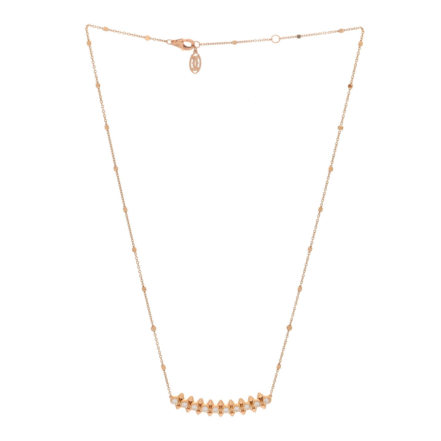18K Pink Gold Diamond Clash de Cartier Necklace — view 3