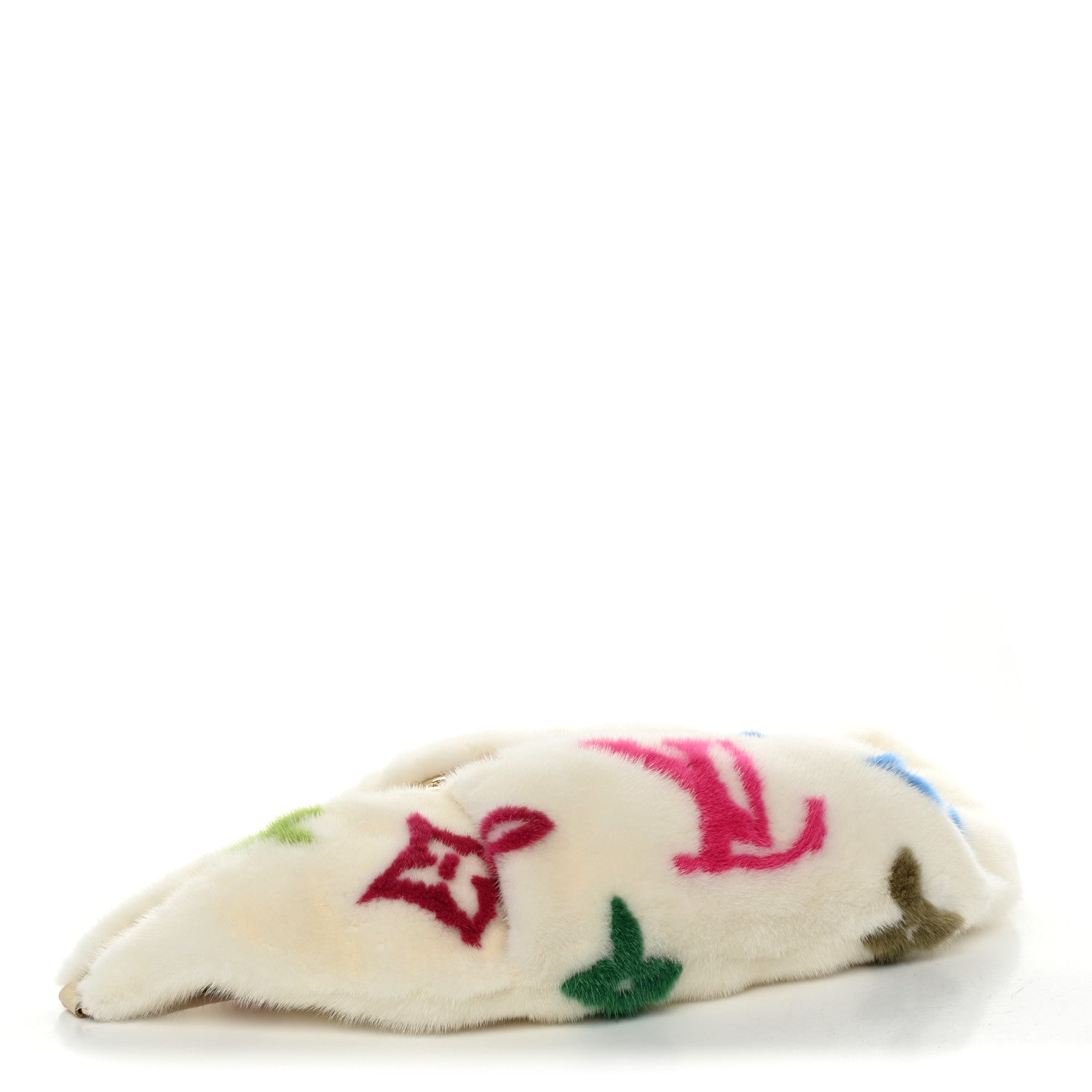 LV X TM Mink Ostrich Monogram Bum Bag White Multicolor — view 4