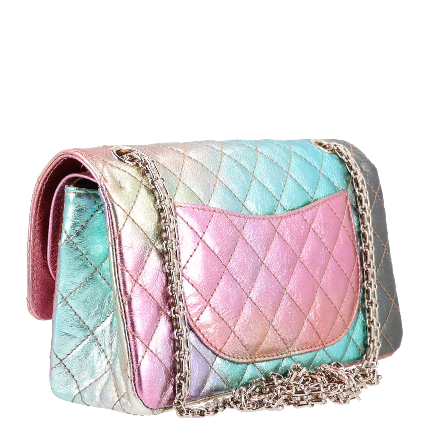 Metallic Goatskin Quilted 2.55 Reissue 225 Flap Multicolor — view 3