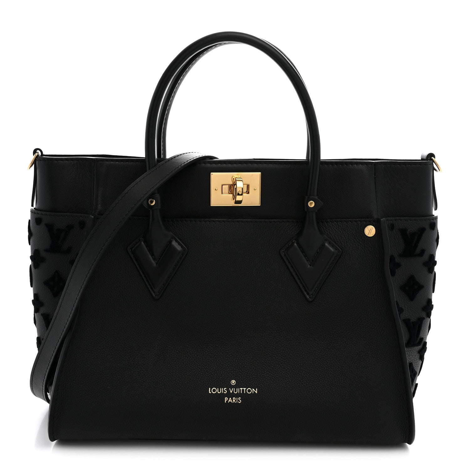 Calfskin Monogram Tufting On My Side Black