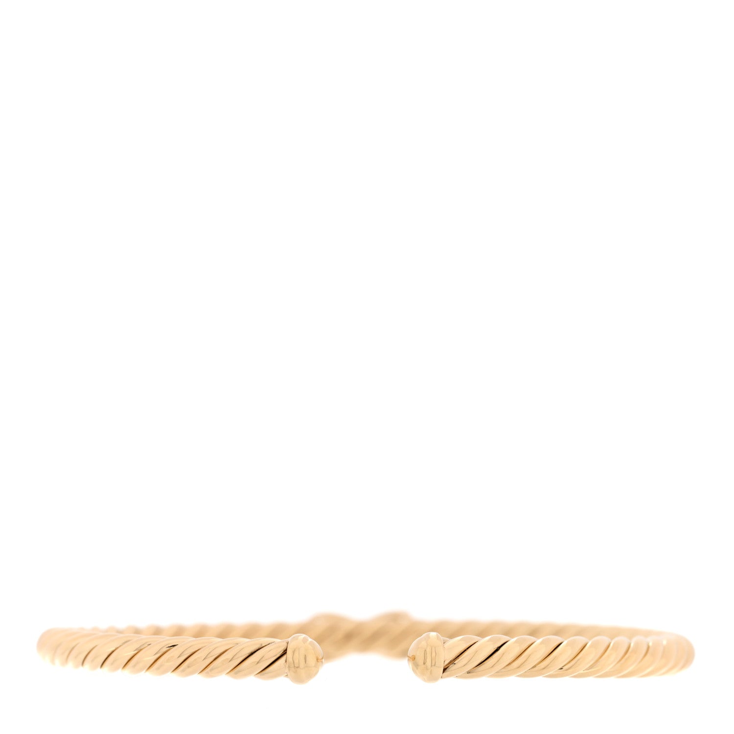 18K Yellow Gold Diamond 4mm Cablespira X Station Cable Bracelet — view 2
