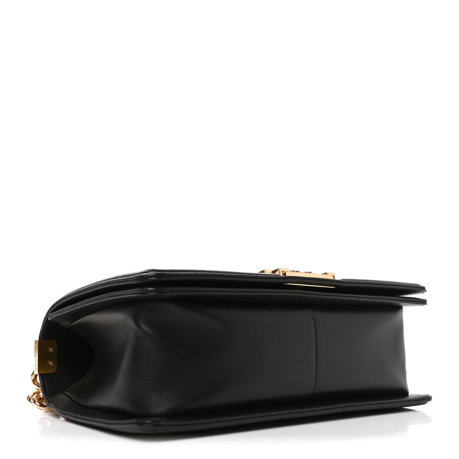 Lambskin Chevron Quilted Medium Boy Flap Black — view 4