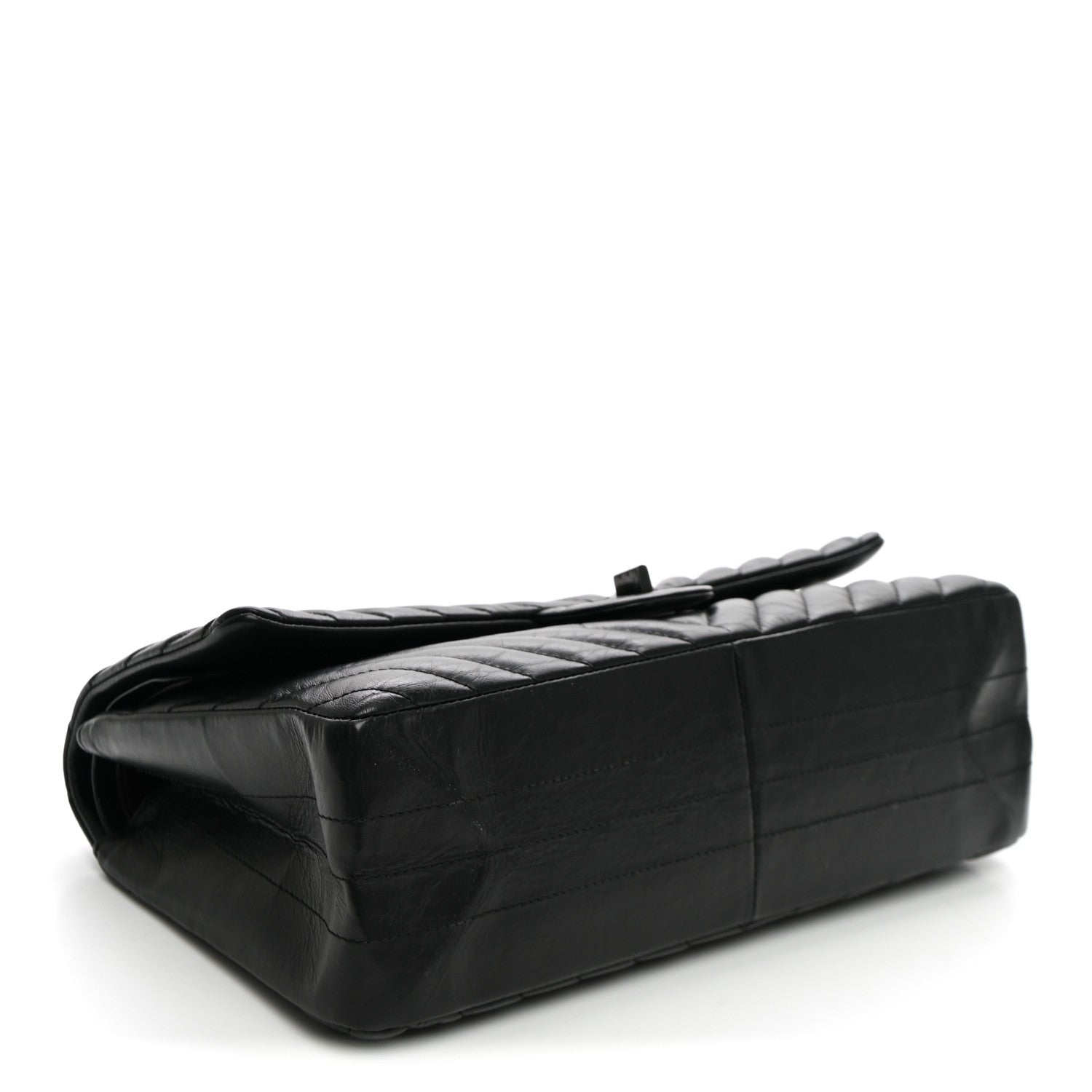Aged Calfskin Chevron Quilted 2.55 Reissue 226 So Black — view 4