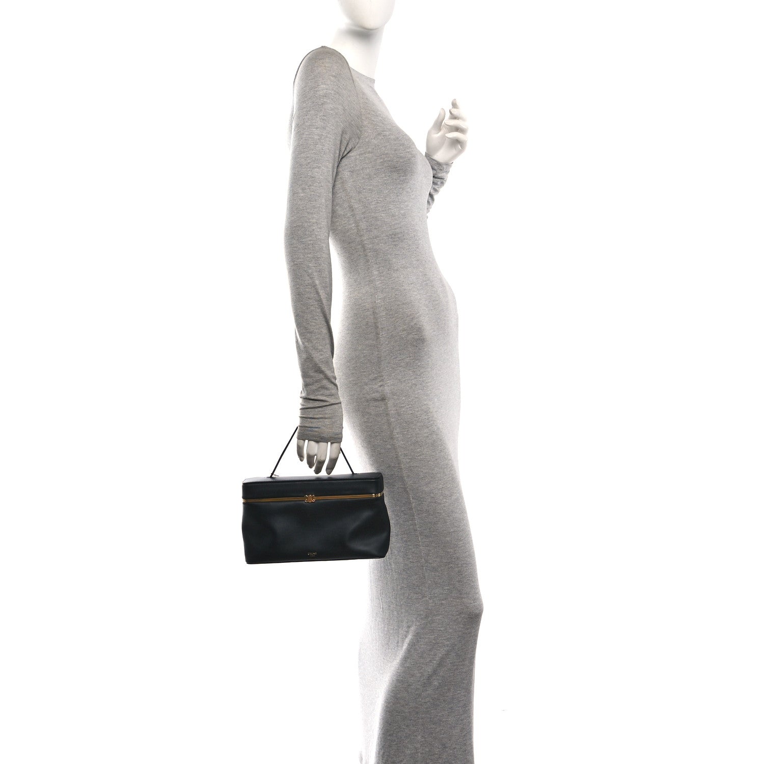 Supple Calfskin Rectangle Bag Black — view 2