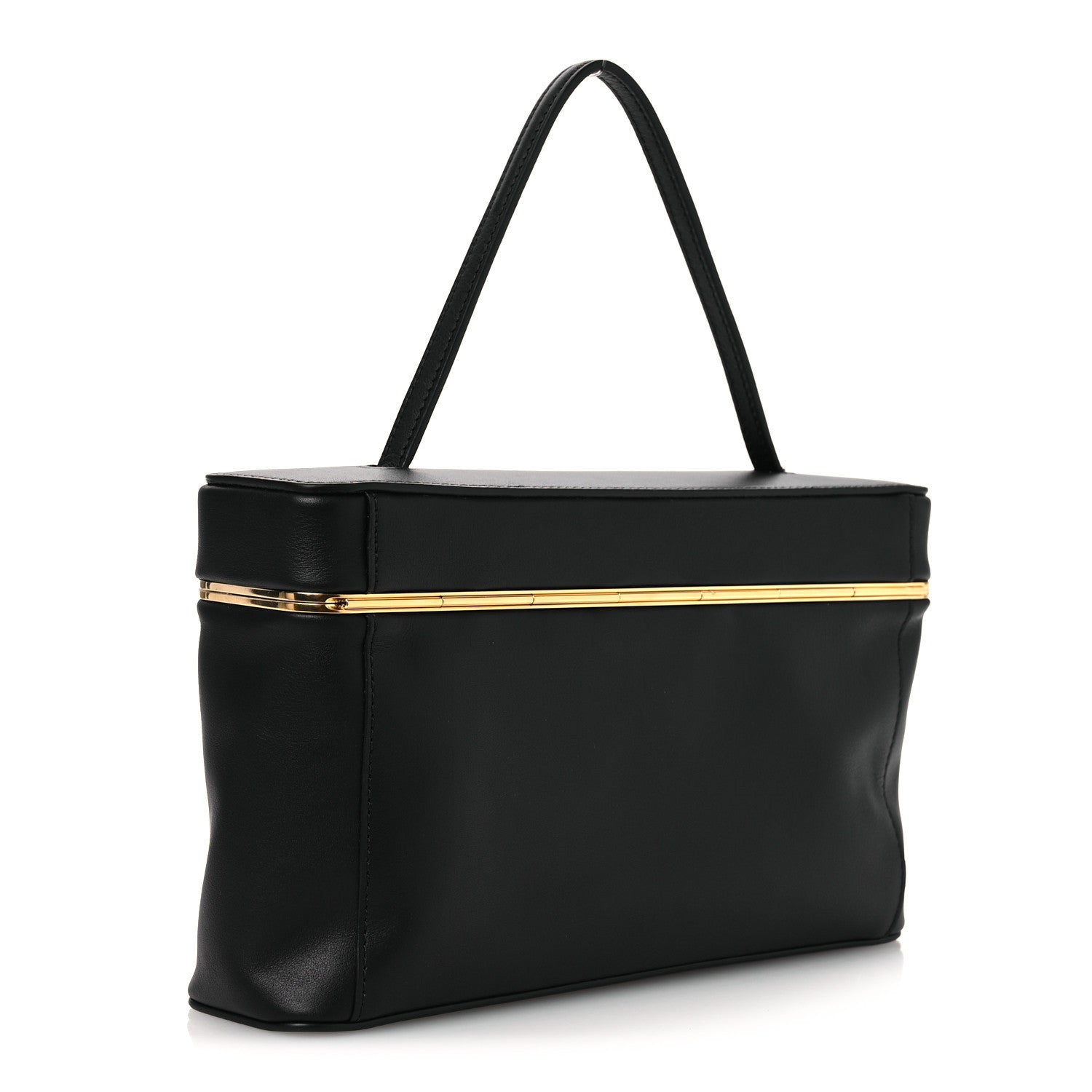 Supple Calfskin Rectangle Bag Black — view 3