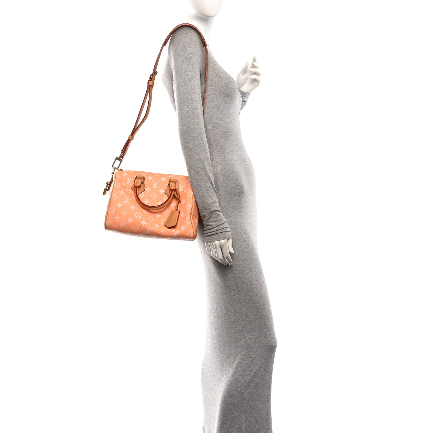 Calfskin Monogram Speedy P9 Bandouliere 25 Summer Peach — view 2
