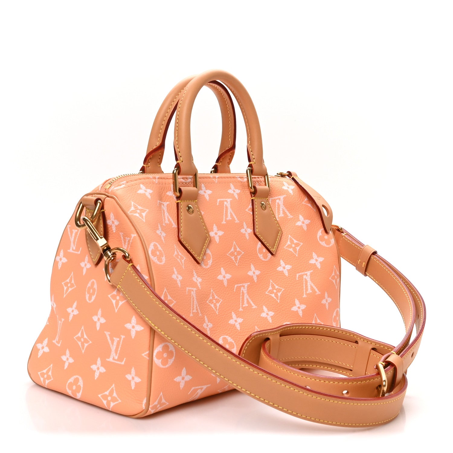 Calfskin Monogram Speedy P9 Bandouliere 25 Summer Peach — view 4