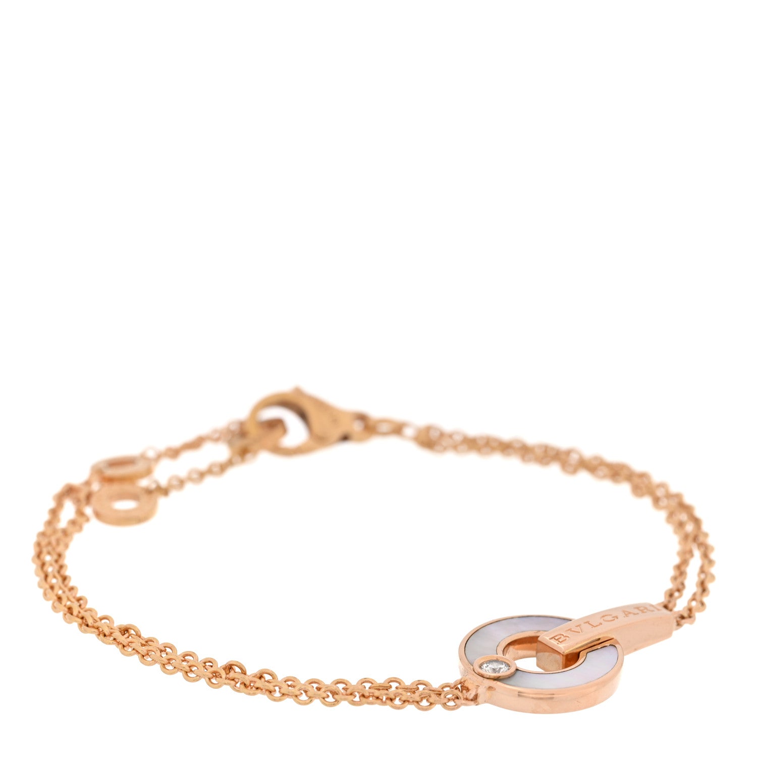 18K Rose Gold Diamond Mother of Pearl BVLGARI BVLGARI Bracelet ML