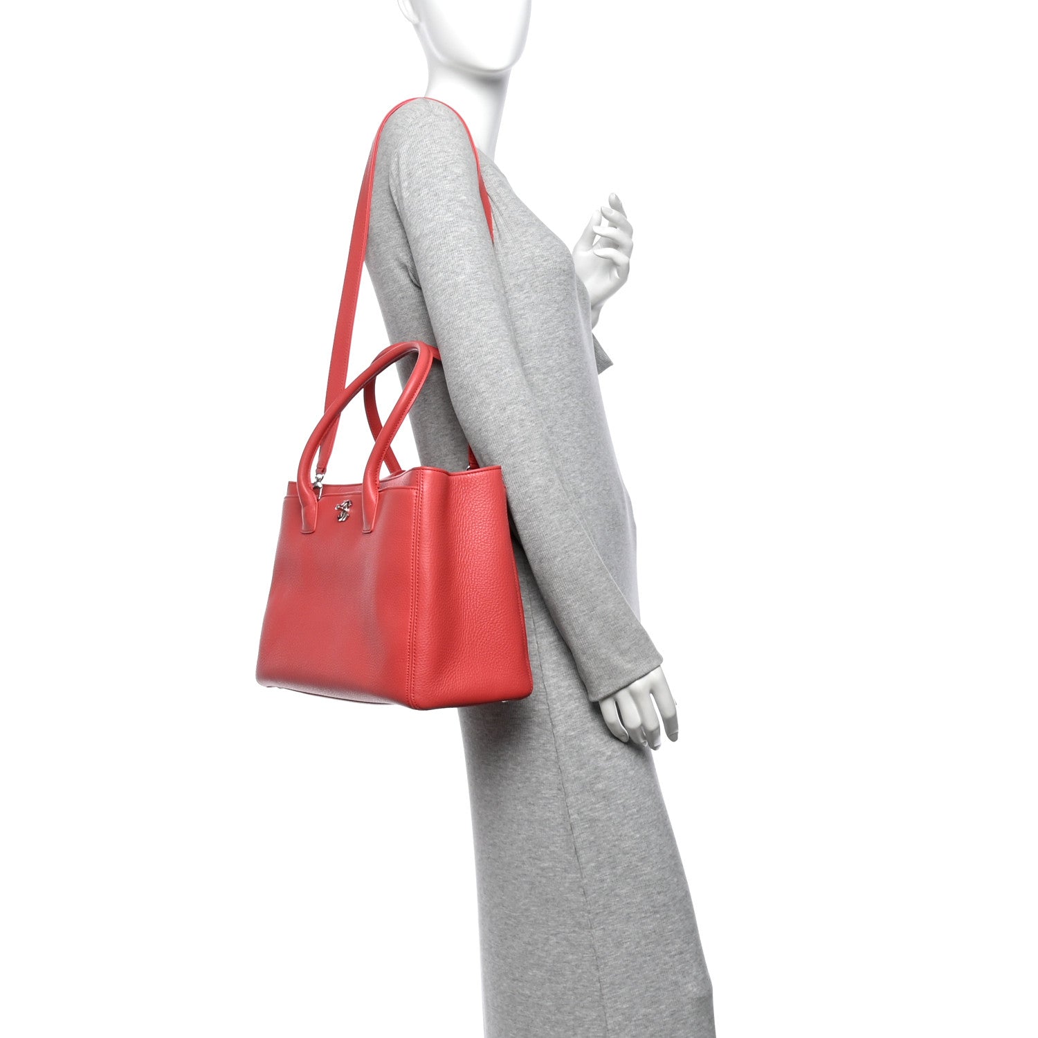 Calfskin Cerf Executive Shopper Tote Black — view 2