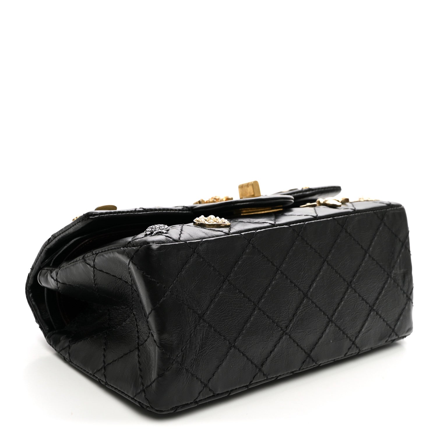 Aged Calfskin Lucky Charms 2.55 Reissue 224 Flap Black — view 4